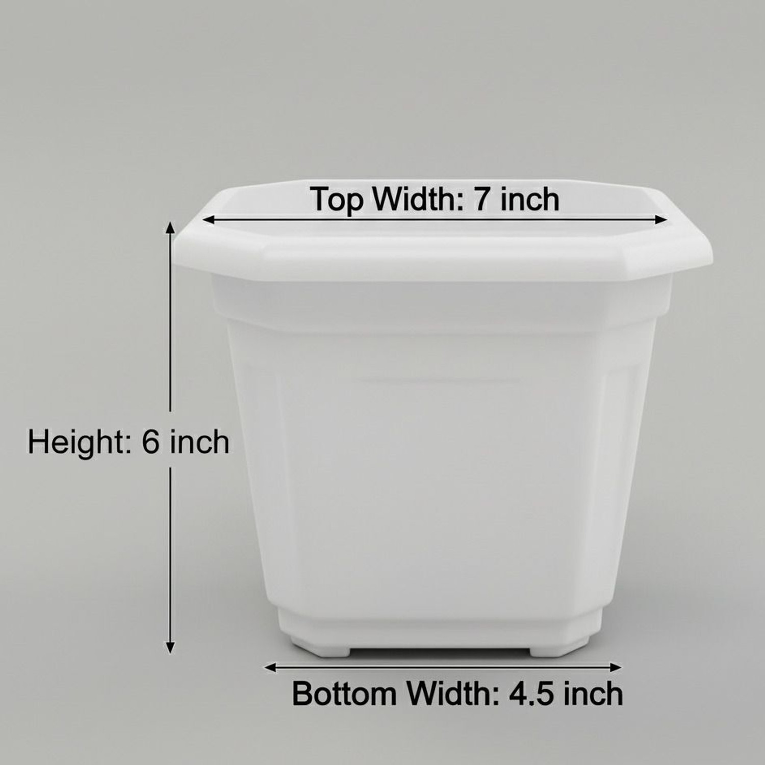 Image of Brivs White Plastic Pot for Home Garden Plant Container Set (Pack of 10, Plastic)