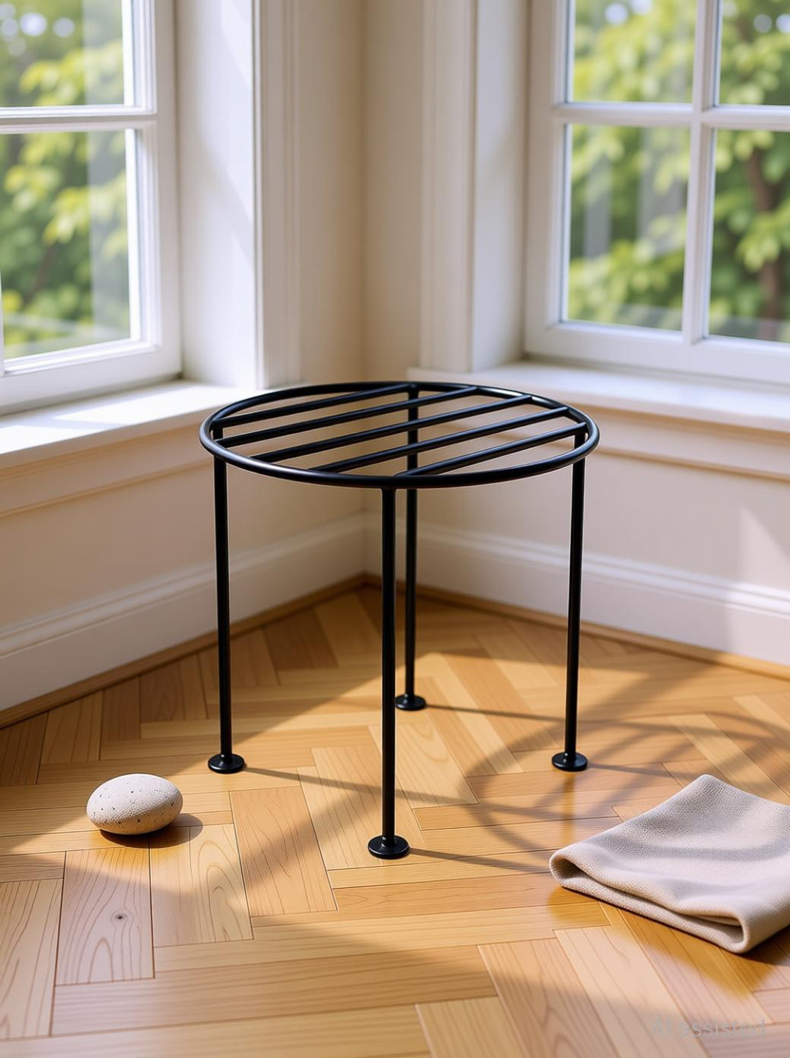 Image of WOZTI Rust Free Plant Stand, Flower Pot Stand, Balcony Pot Stand , Gamla Stand Plant Container Set (Pack of 10, Metal)