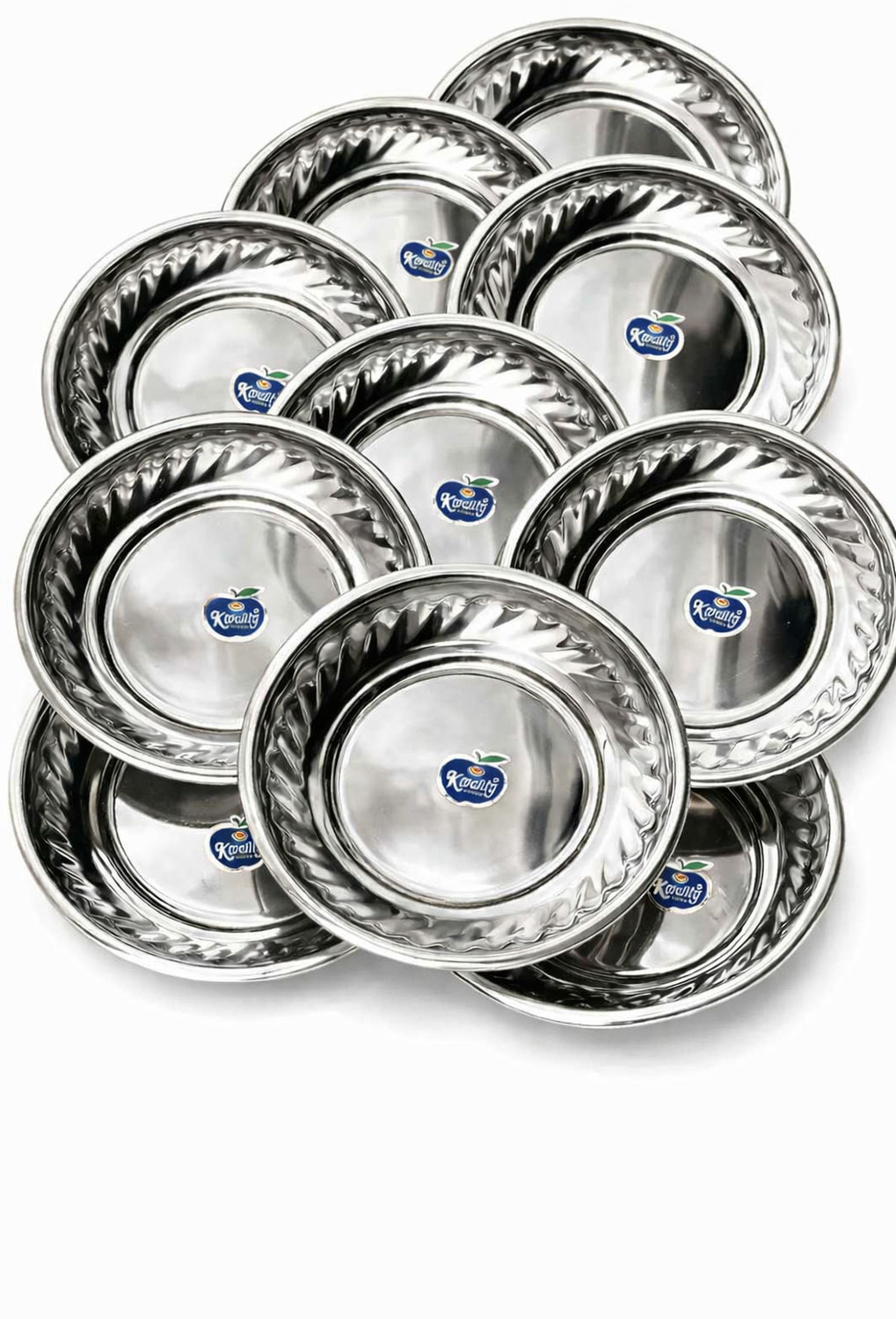 Image of SHELFINDIA 12 Plate Stand for Kitchen | Stainless Steel Dish Drying Rack | PACK OF 1 Dinner Plate
