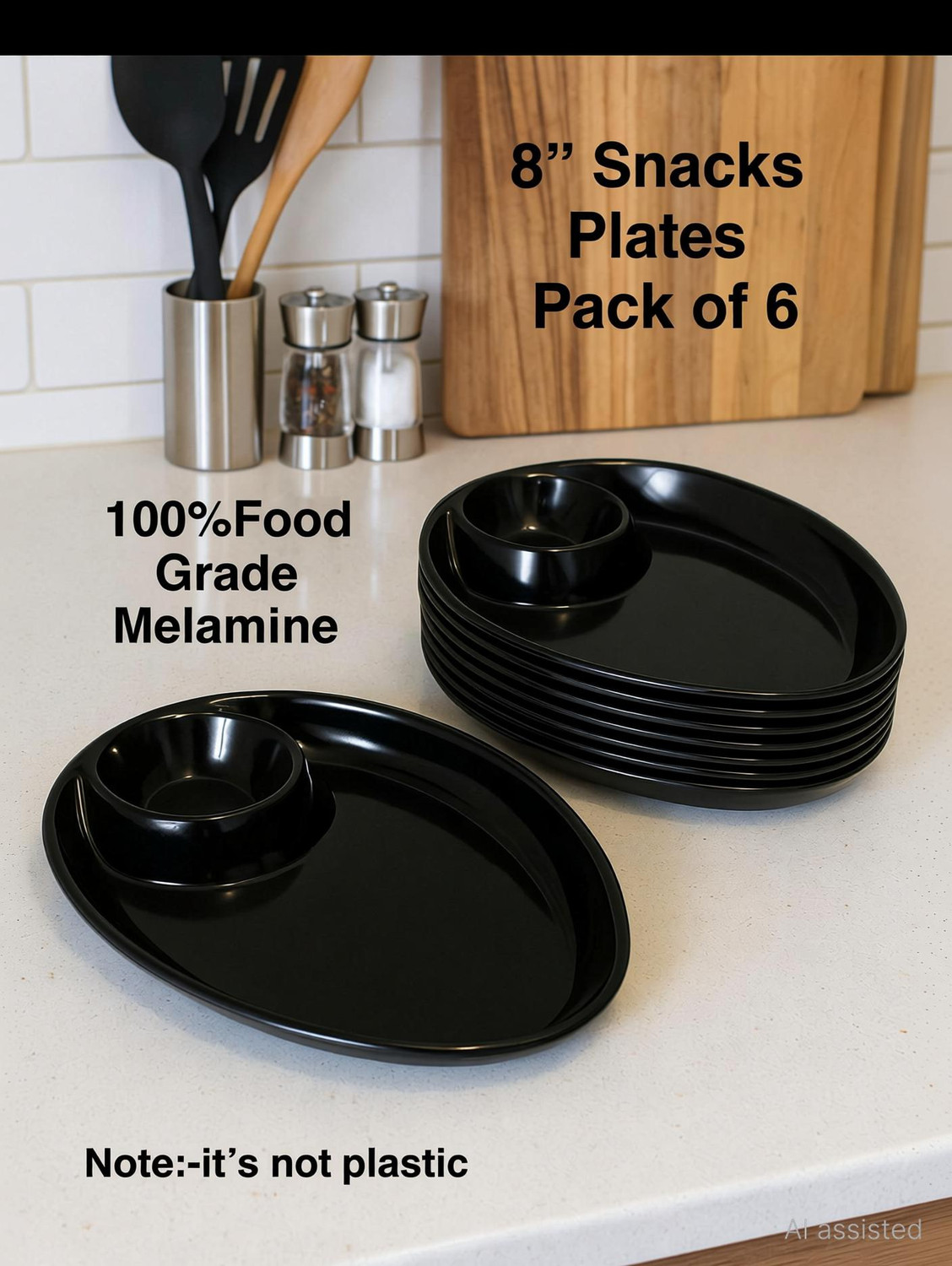 Image of BFAAST Mint Green Spiral Melamine Dinner Plates Set of 6, 11 Inch BPA Free Dinner Plate (Pack of 6, Microwave Safe)