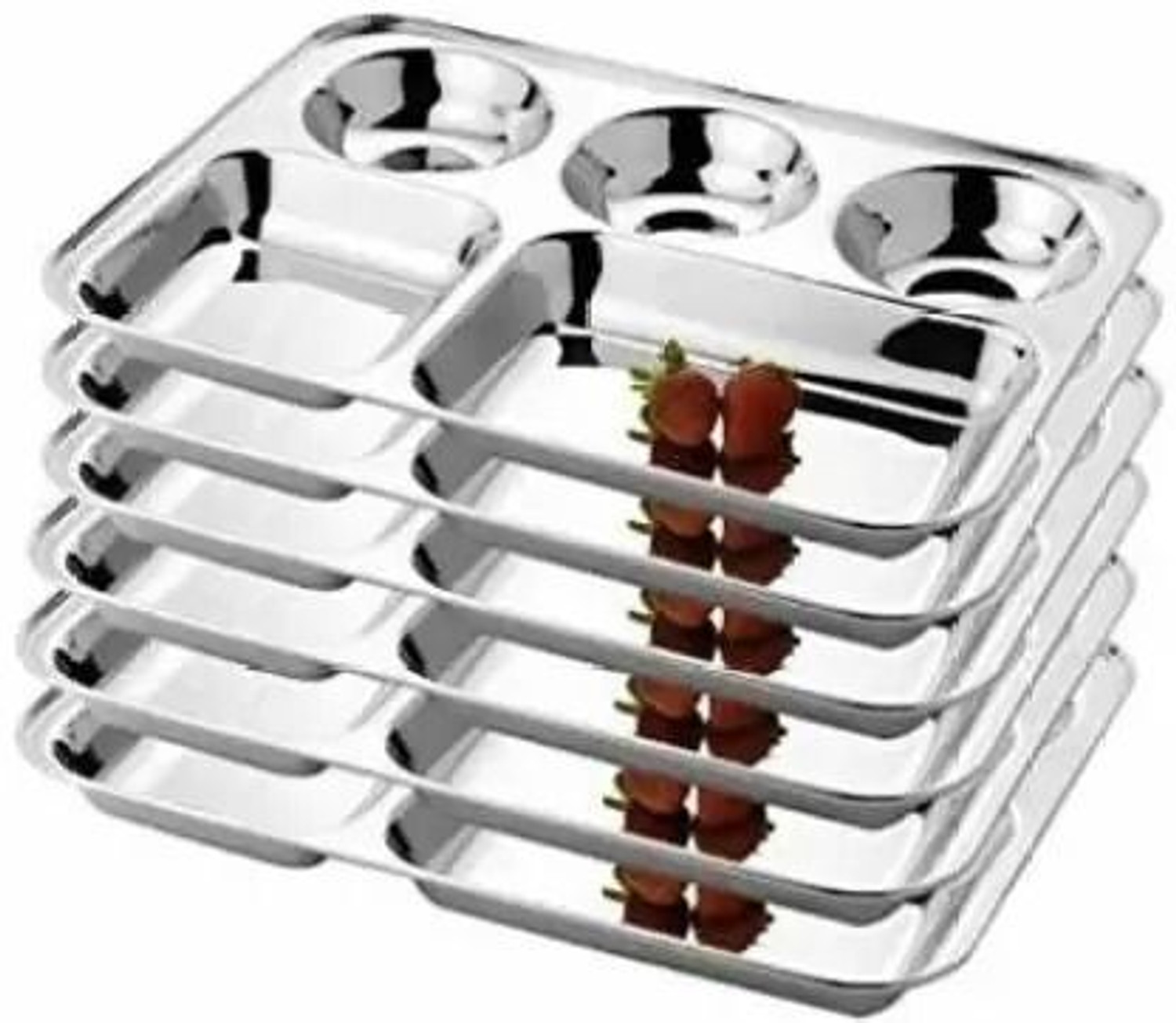 Image of BlackCarrot BC-S-BEJWHI-FP-6 Dinner Plate (Pack of 6, Microwave Safe)