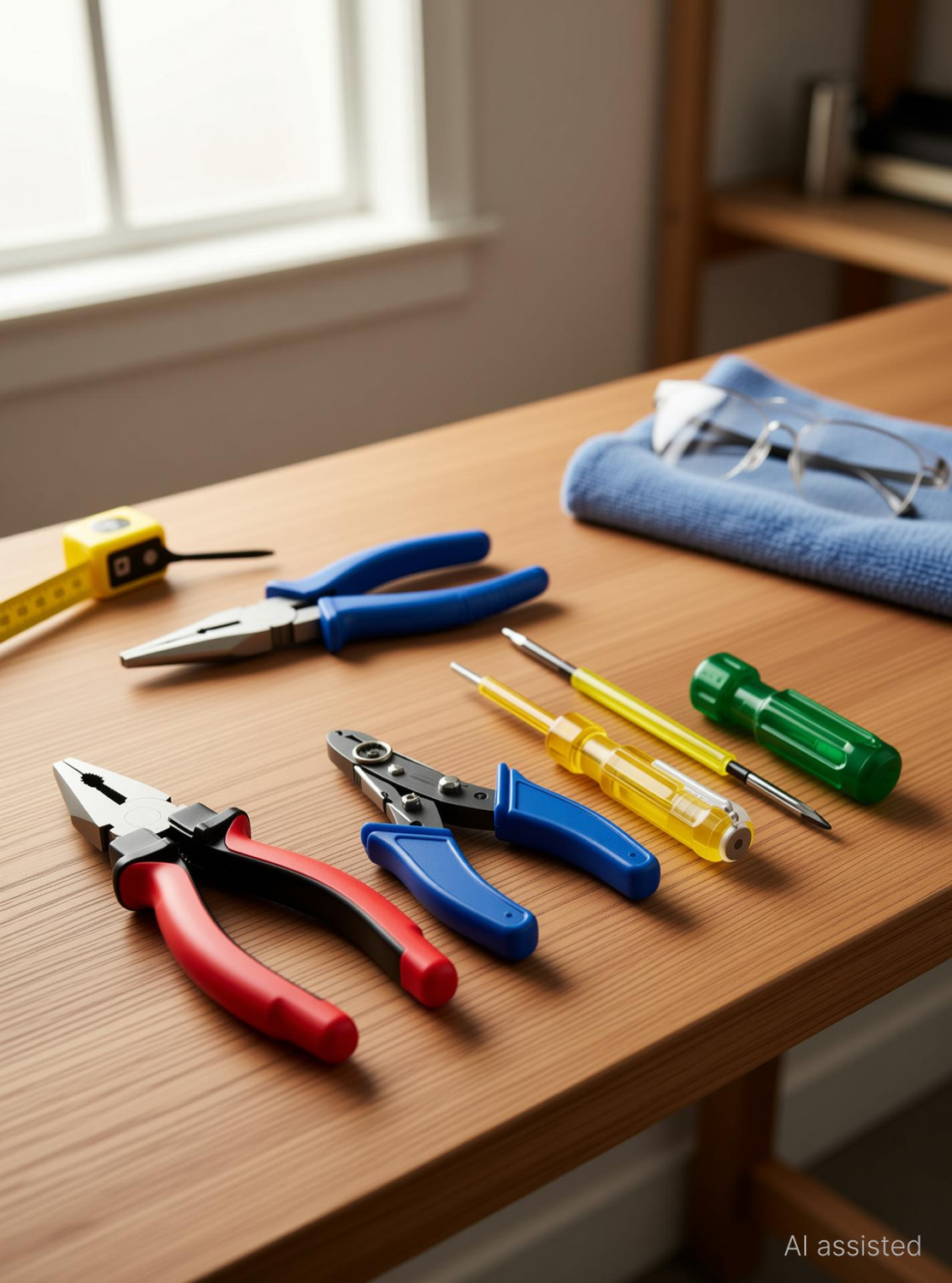 Image of GrabMoor 8 inchinch Plier with 6 Inch Nose Plier Wire Cutter Line Tester 2in1 Screwdriver Lineman Plier (Length : 8 inch)
