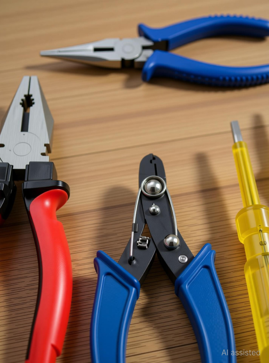 Image of GrabMoor 8 inchinch Plier with 6 Inch Nose Plier Wire Cutter Line Tester 2in1 Screwdriver Lineman Plier (Length : 8 inch)