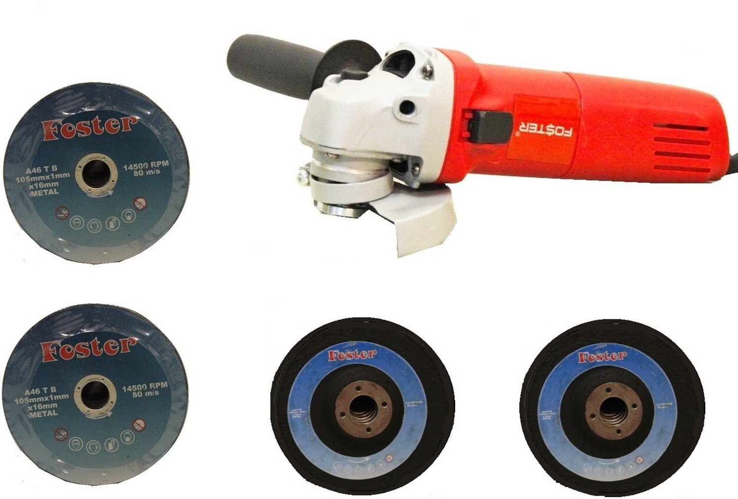 FOSTER Fag 6-100 With 2 Cutting And Grinding Wheels Angle Grinder