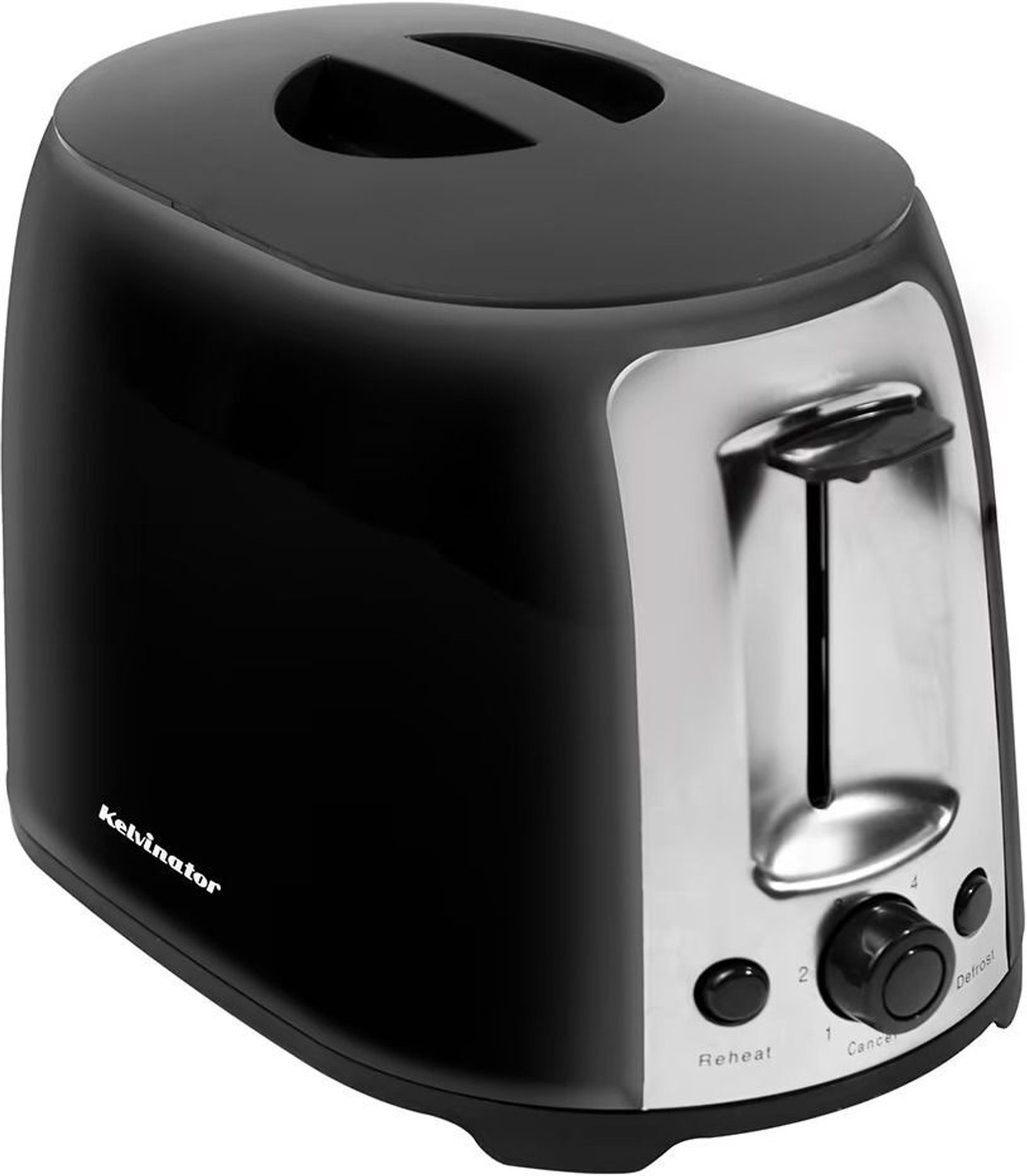 Image of Kelvinator 750W 2-Slice Stainless Steel Pop-up Toaster with 6 Stage Browning Control 750 W Pop Up Toaster (Black)