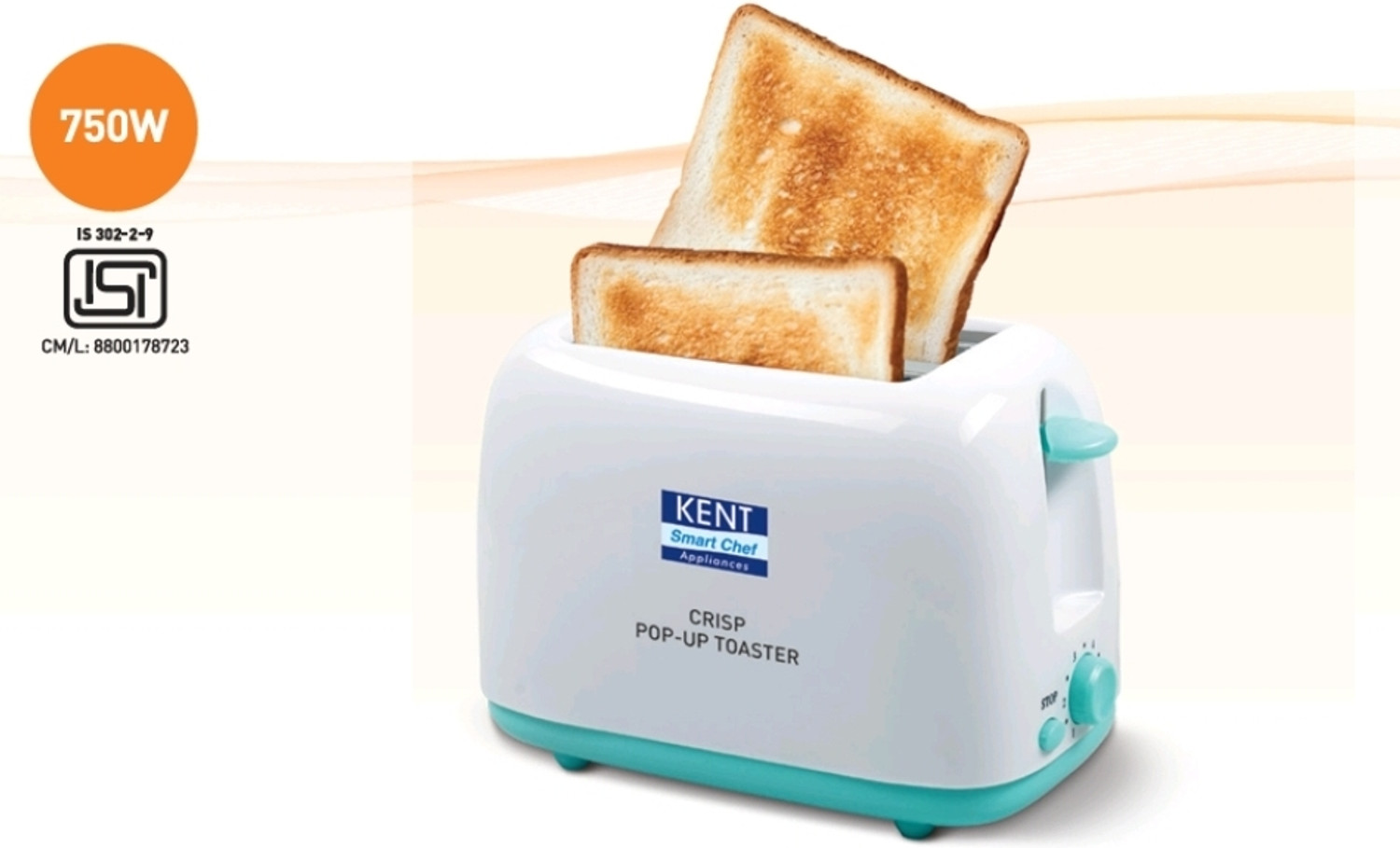 KENT Crisp pop up toaster 750watt 750 W Pop Up Toaster