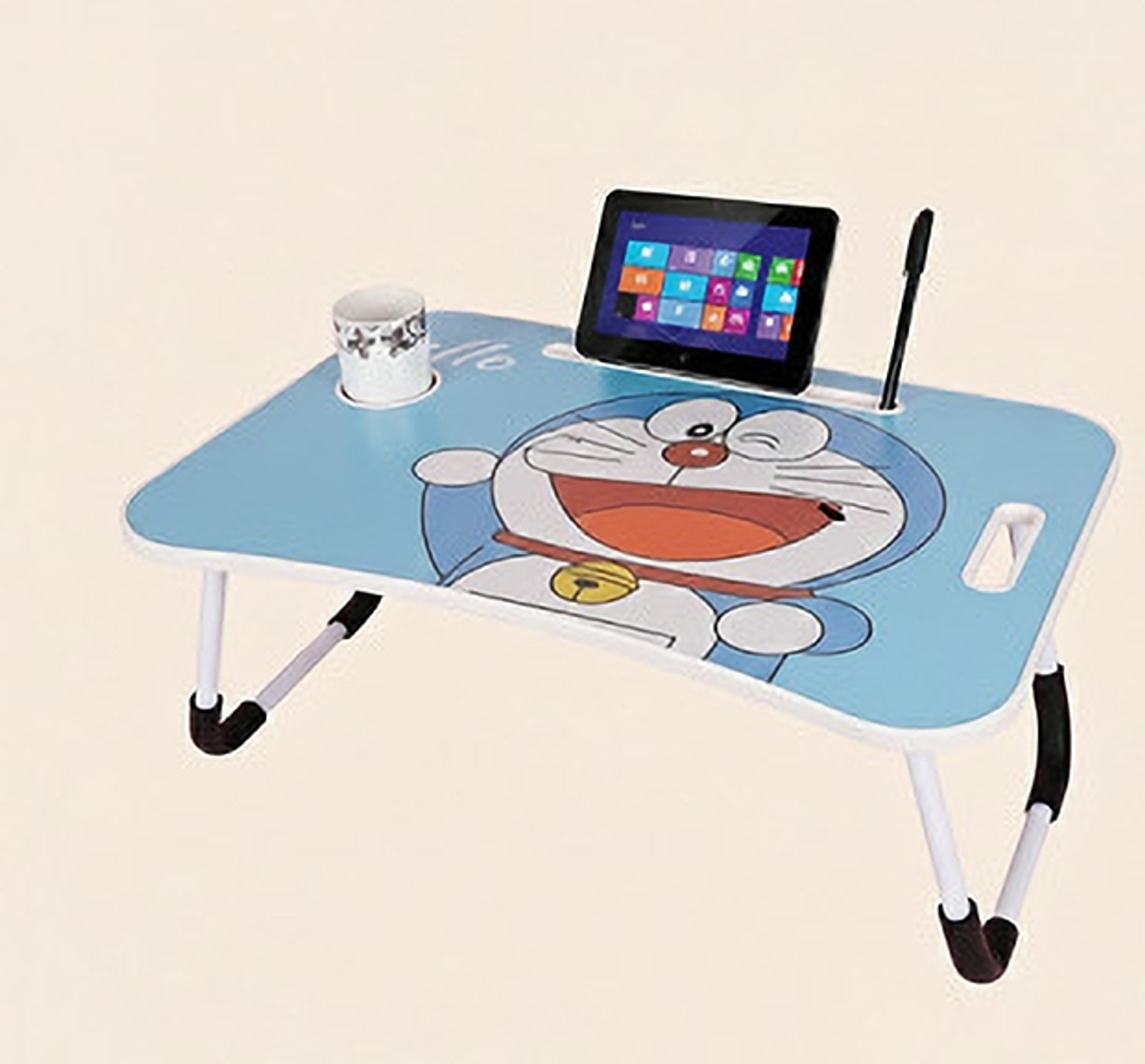 Image of CDPL Express CDPL Foldable Laptop Table Series Wood Portable Laptop Table (Finish Color - DOREMON, Pre Assembled)