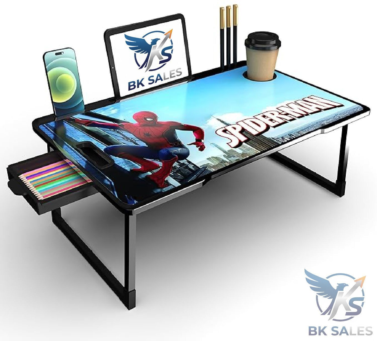 Image of Flipkart Perfect Homes Studio Wood Portable Laptop Table (Finish Color - BEIGE)