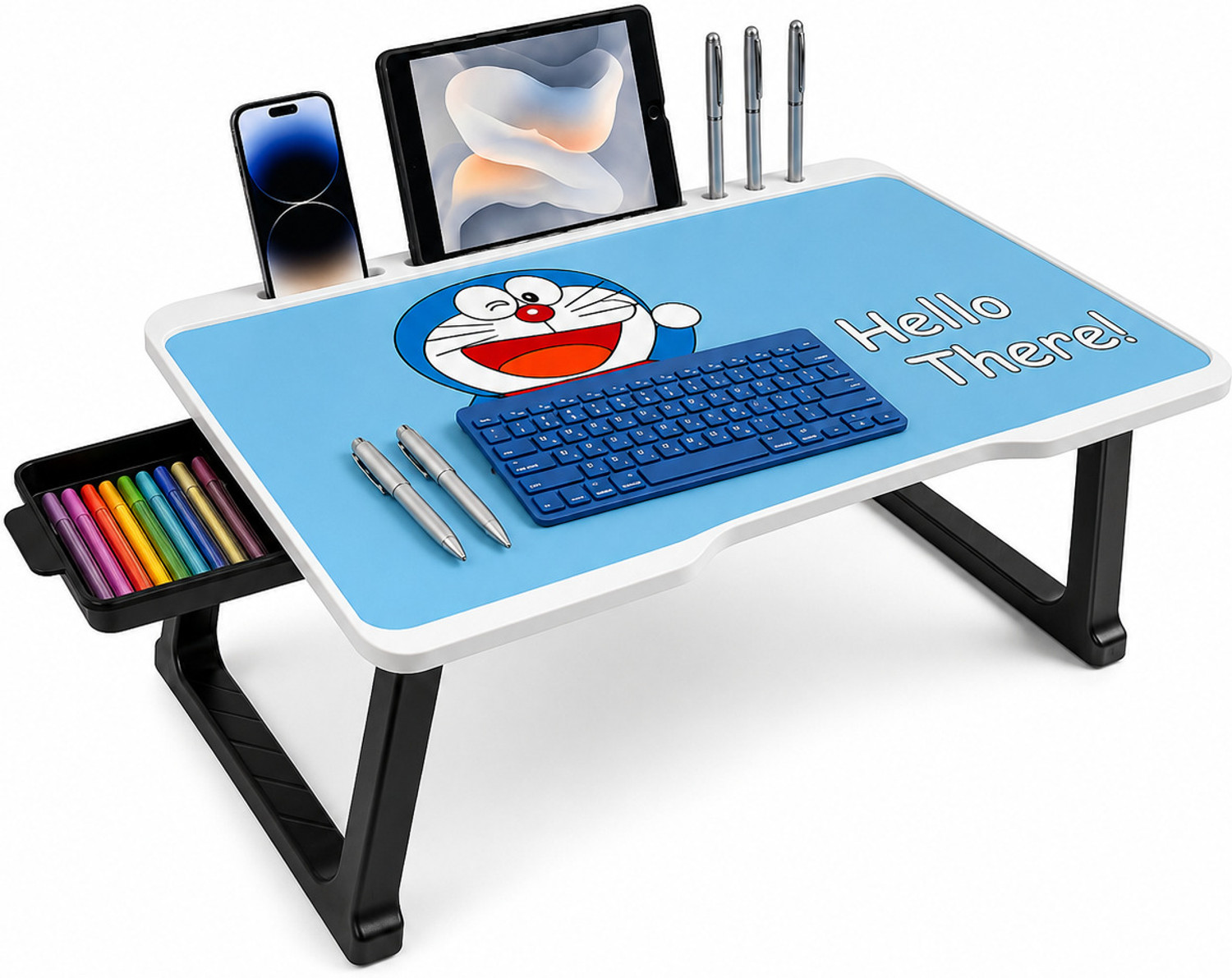 Image of CDPL Express CDPL Foldable Laptop Table Series Wood Portable Laptop Table (Finish Color - DOREMON, Pre Assembled)