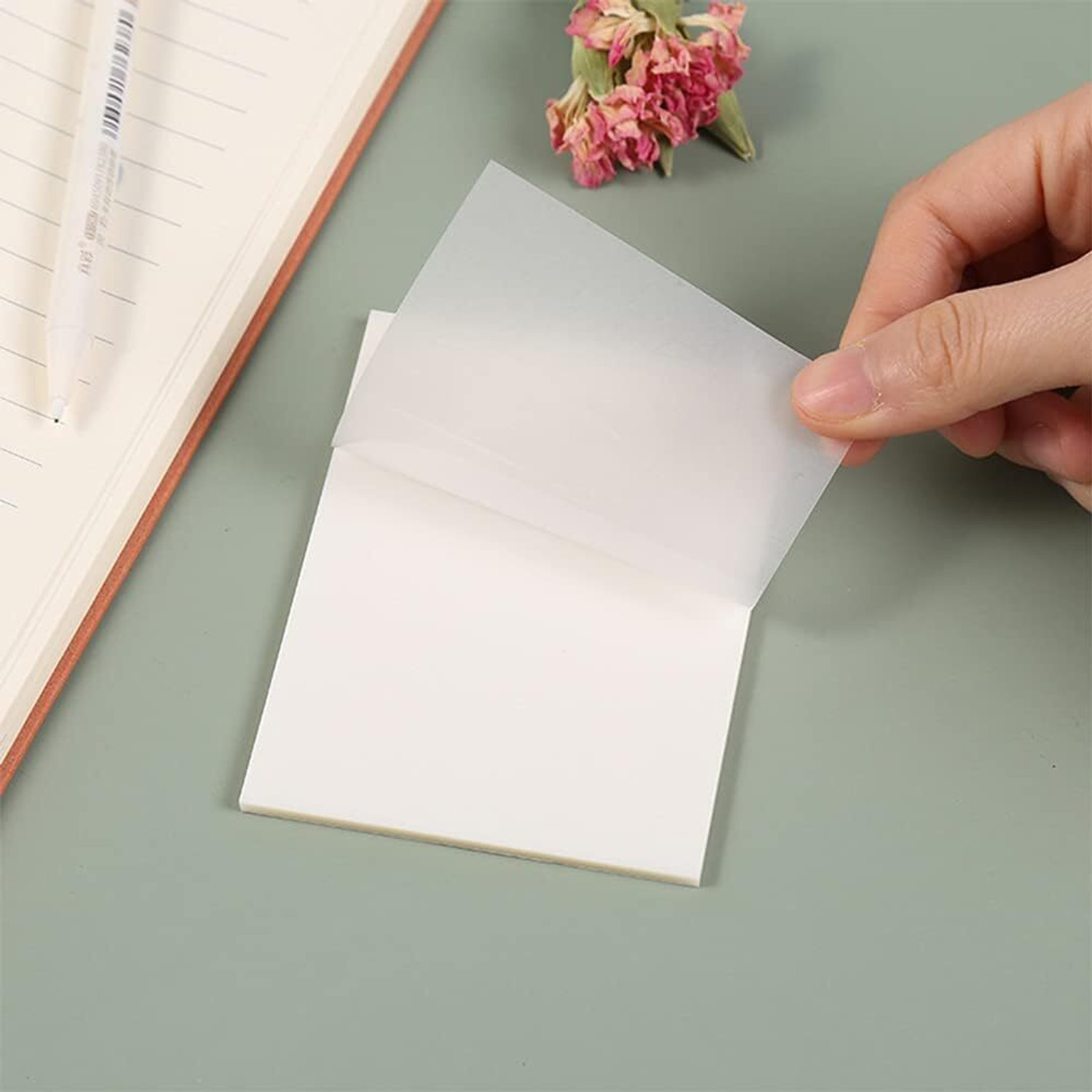 Image of ARETOR Tracing Paper For Aari Work, Size A4 30X21 cm, Pack of 50 Sheets, Plain A4 58 gsm Transparent Paper (Set of 50, White)