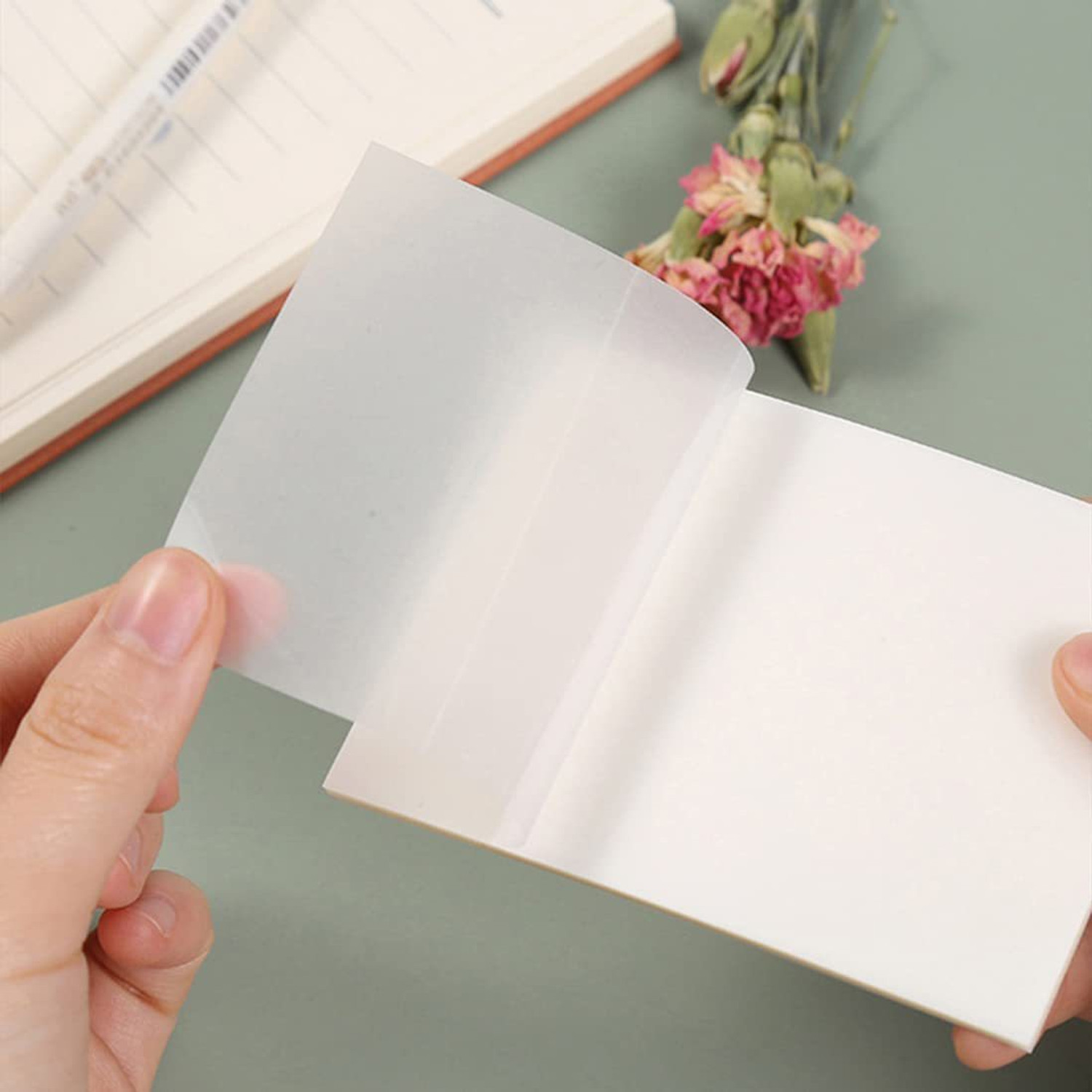 Image of ARETOR Tracing Paper For Aari Work, Size A4 30X21 cm, Pack of 50 Sheets, Plain A4 58 gsm Transparent Paper (Set of 50, White)
