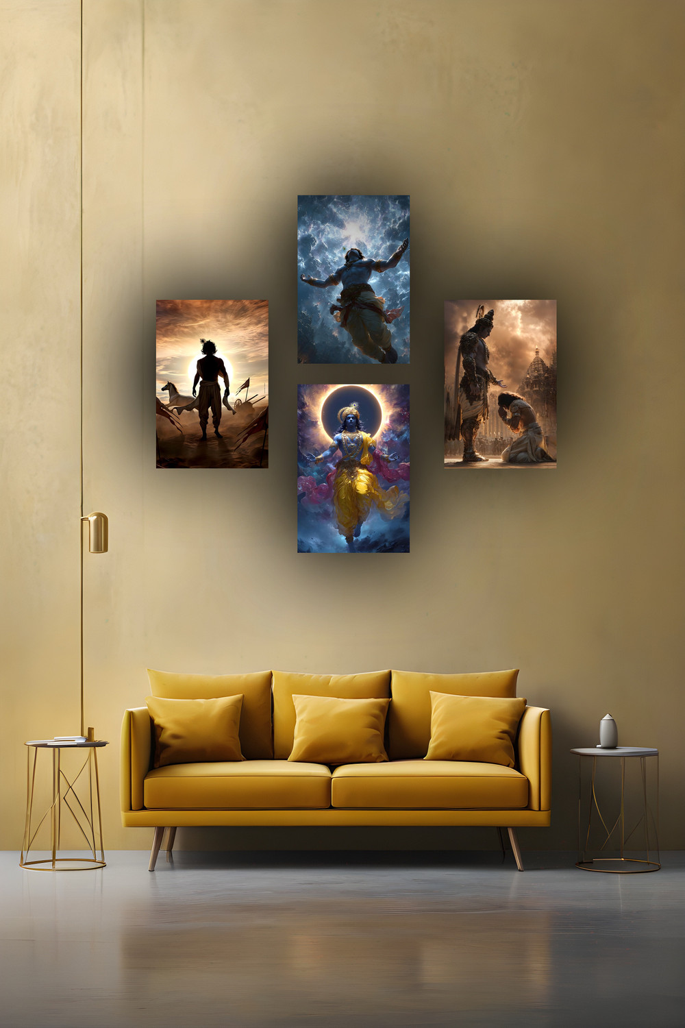 Image of insu lexit Beautiful Krishna Ji Wall Poster | Premium Paper Print | Home & Office Decoration Photographic Paper (18 inch X 12 inch)