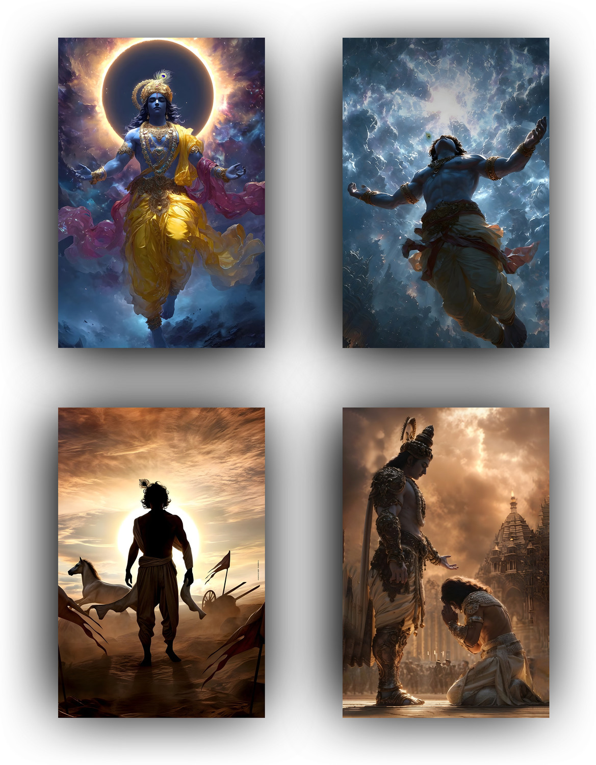Image of insu lexit Beautiful Krishna Ji Wall Poster | Premium Paper Print | Home & Office Decoration Photographic Paper (18 inch X 12 inch)