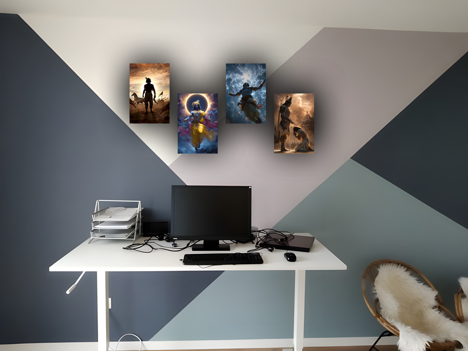Image of insu lexit Beautiful Krishna Ji Wall Poster | Premium Paper Print | Home & Office Decoration Photographic Paper (18 inch X 12 inch)