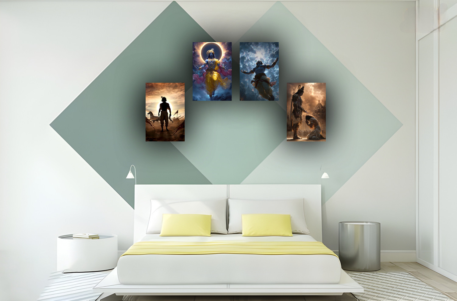 Image of insu lexit Beautiful Krishna Ji Wall Poster | Premium Paper Print | Home & Office Decoration Photographic Paper (18 inch X 12 inch)