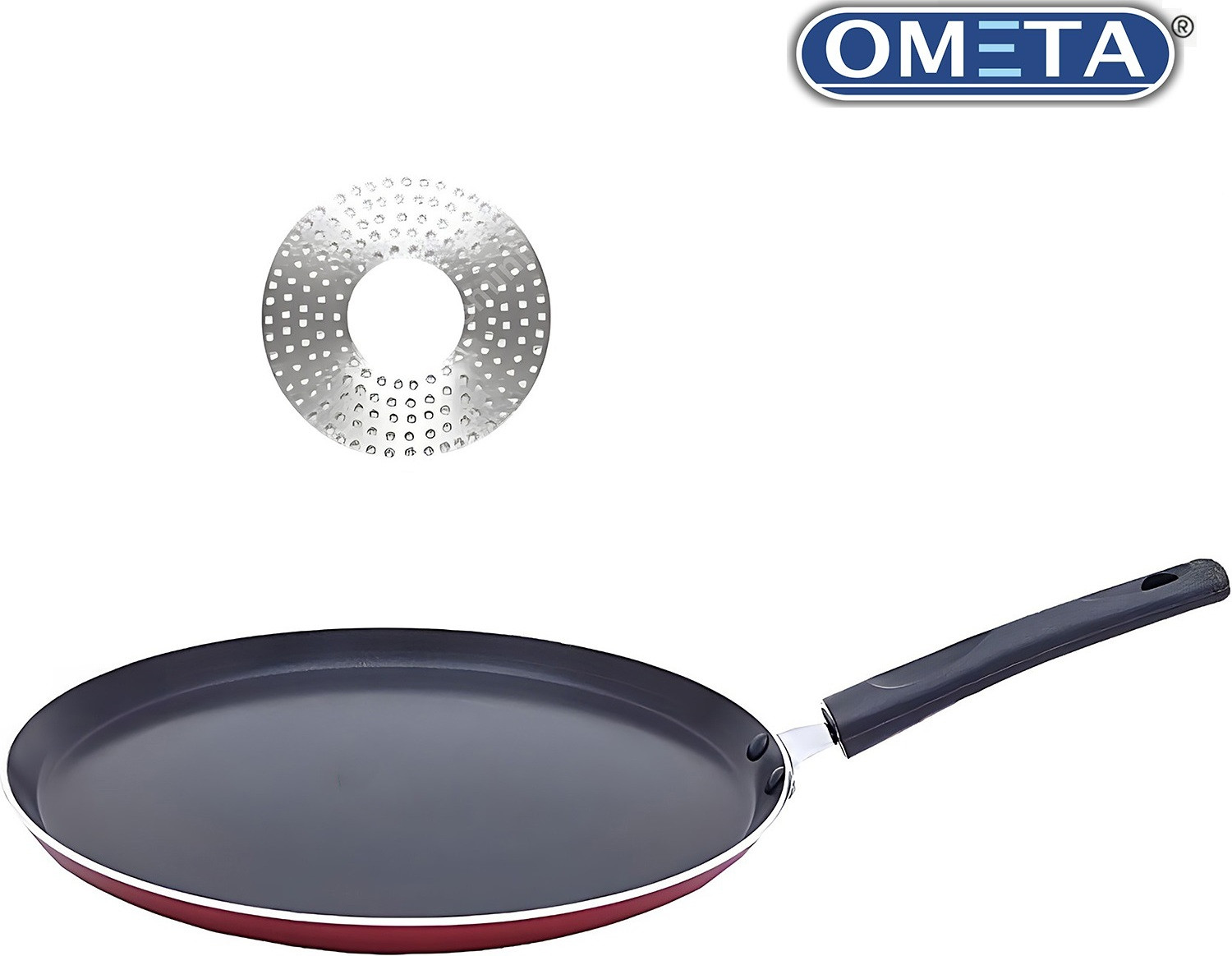 Image of OMETA Dosa (Non- Induction Base) Tawa Tawa 25.9 cm diameter (Aluminium, Non-stick)