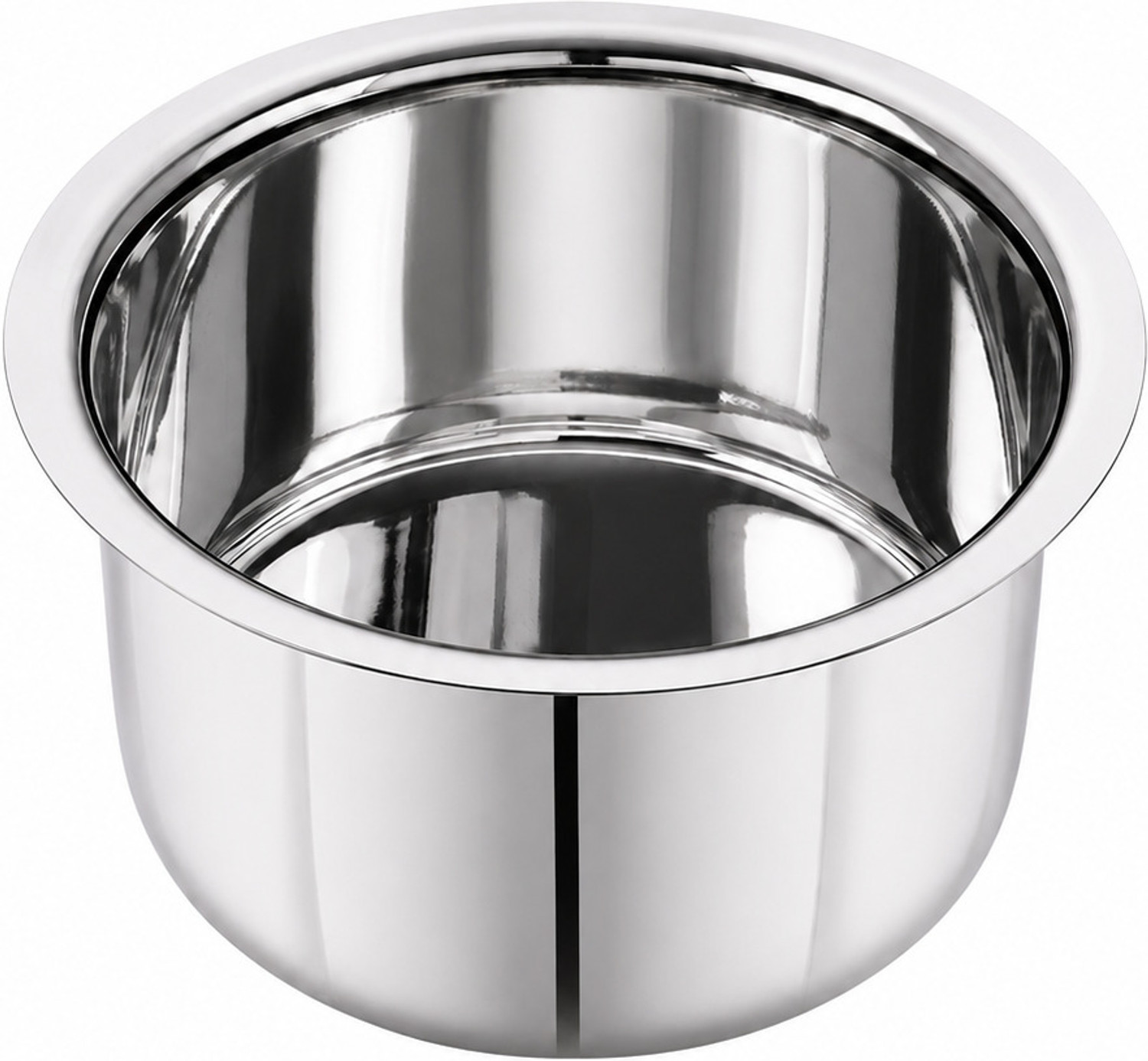 Image of NSVL Triply Stainless Steel Tope with Lid Tope /Bhagona /Patila with Lid 4.2 L capacity 22 cm diameter (Triply, Induction Bottom)