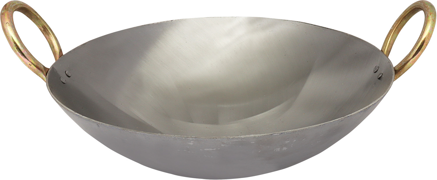 Image of TheBartanBazzar Kadhai 30 cm diameter with Lid 4.5 L capacity (Iron, Non-stick, Induction Bottom)