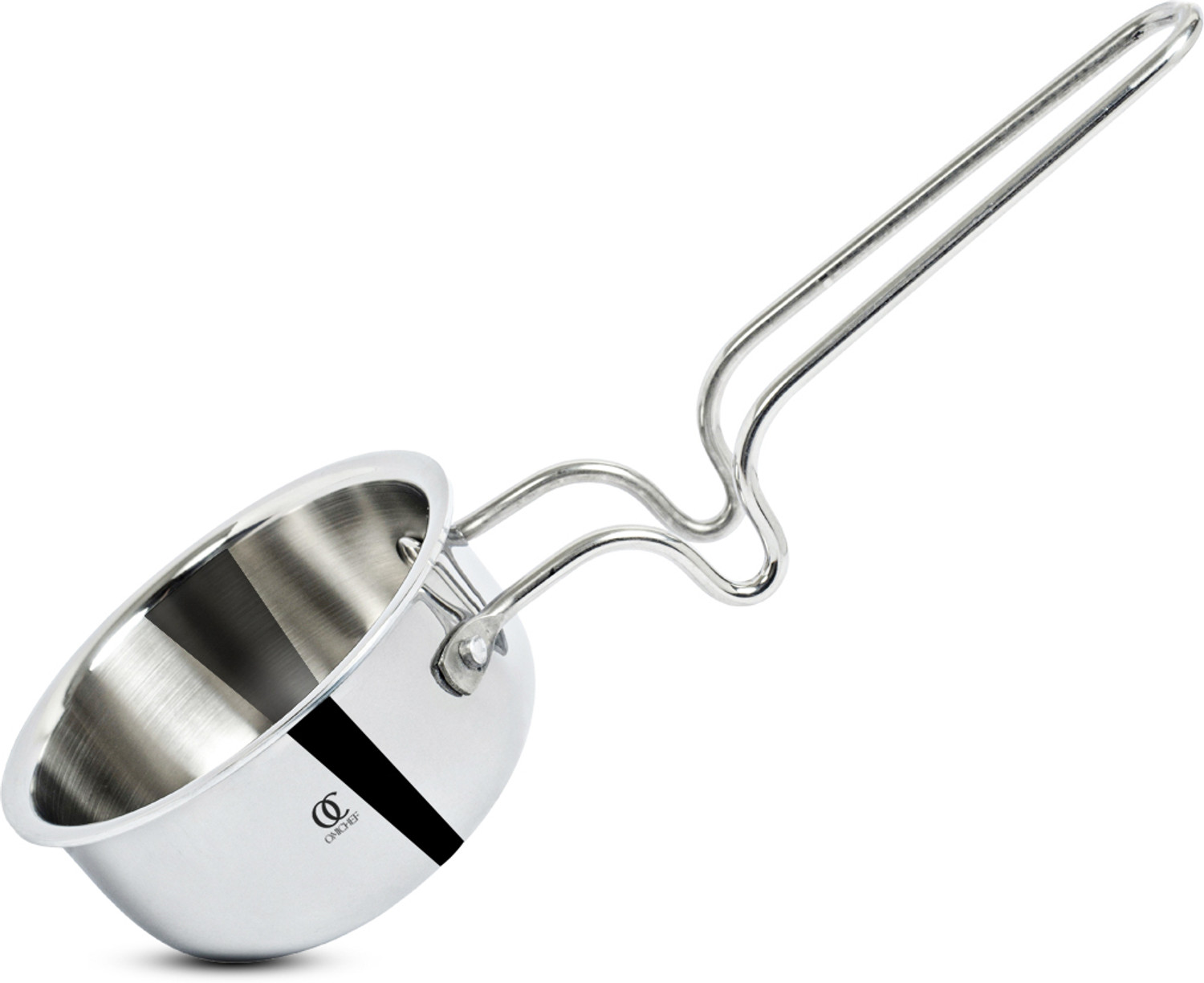 Image of Omichef Triply Stainless Steel Tadka Pan Large - 300 ml Tadka Pan 11 cm diameter 0.3 L capacity (Triply, Induction Bottom)