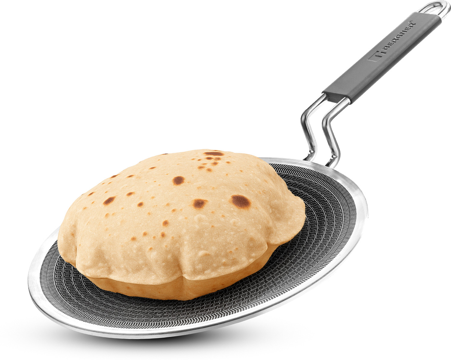 Image of Papaya Triply Honeycomb Chapati Tawa | 2-Year Warranty | Metal Spoon Friendly Tawa 25 cm diameter (Triply, Non-stick, Induction Bottom)