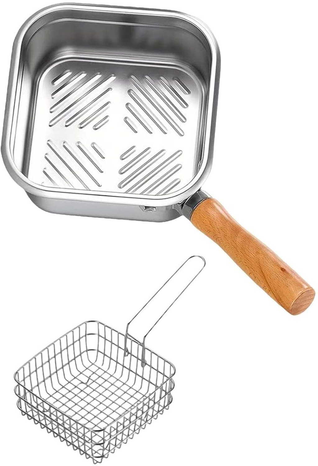 PRATYADH 15 cm Stainless Steel Deep Fryer - Image 1