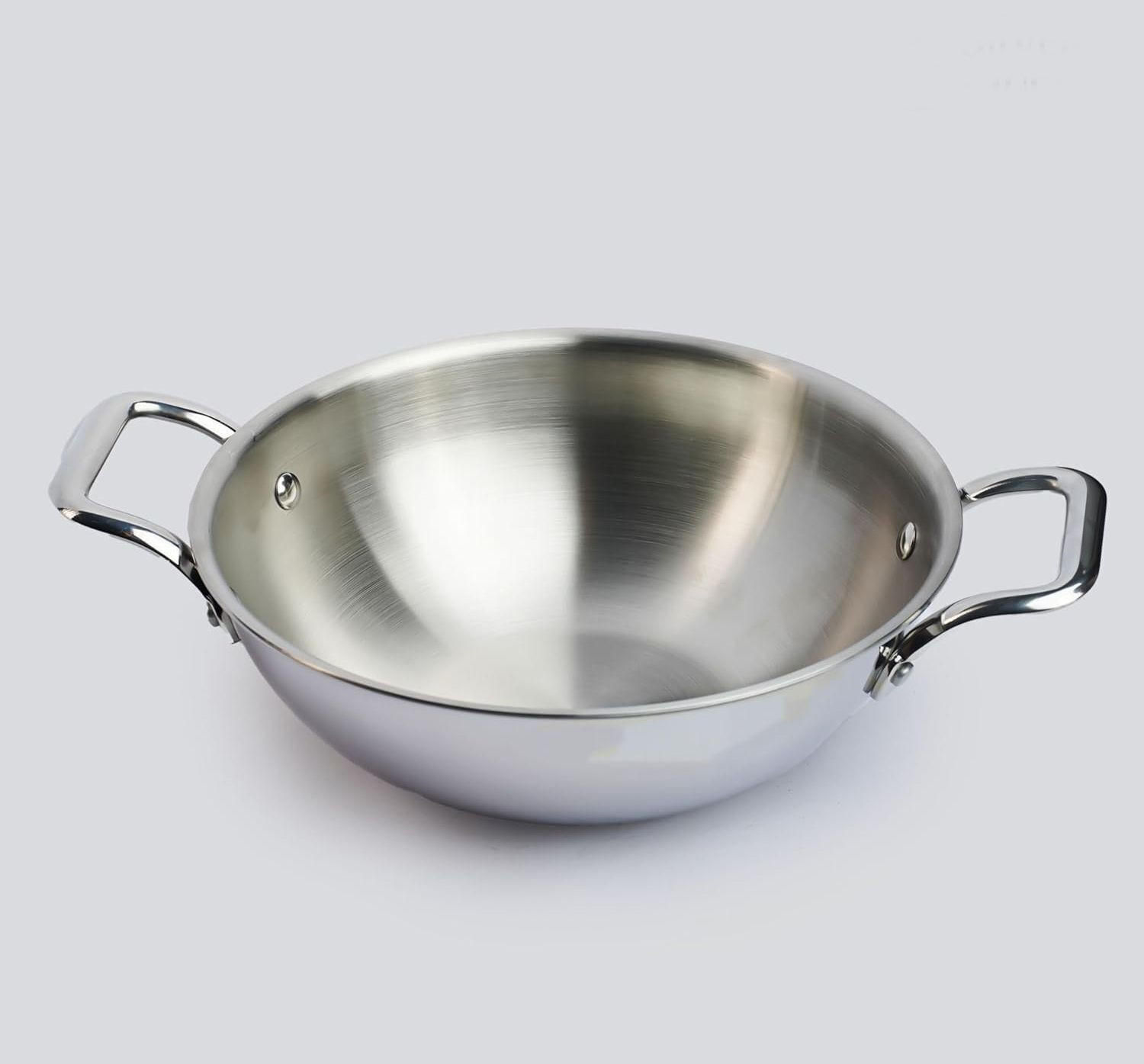 Image of DesiMaa Triply Stainless Steel kadhai 26 cm Kadhai 26 cm diameter 3 L capacity (Triply, Induction Bottom)