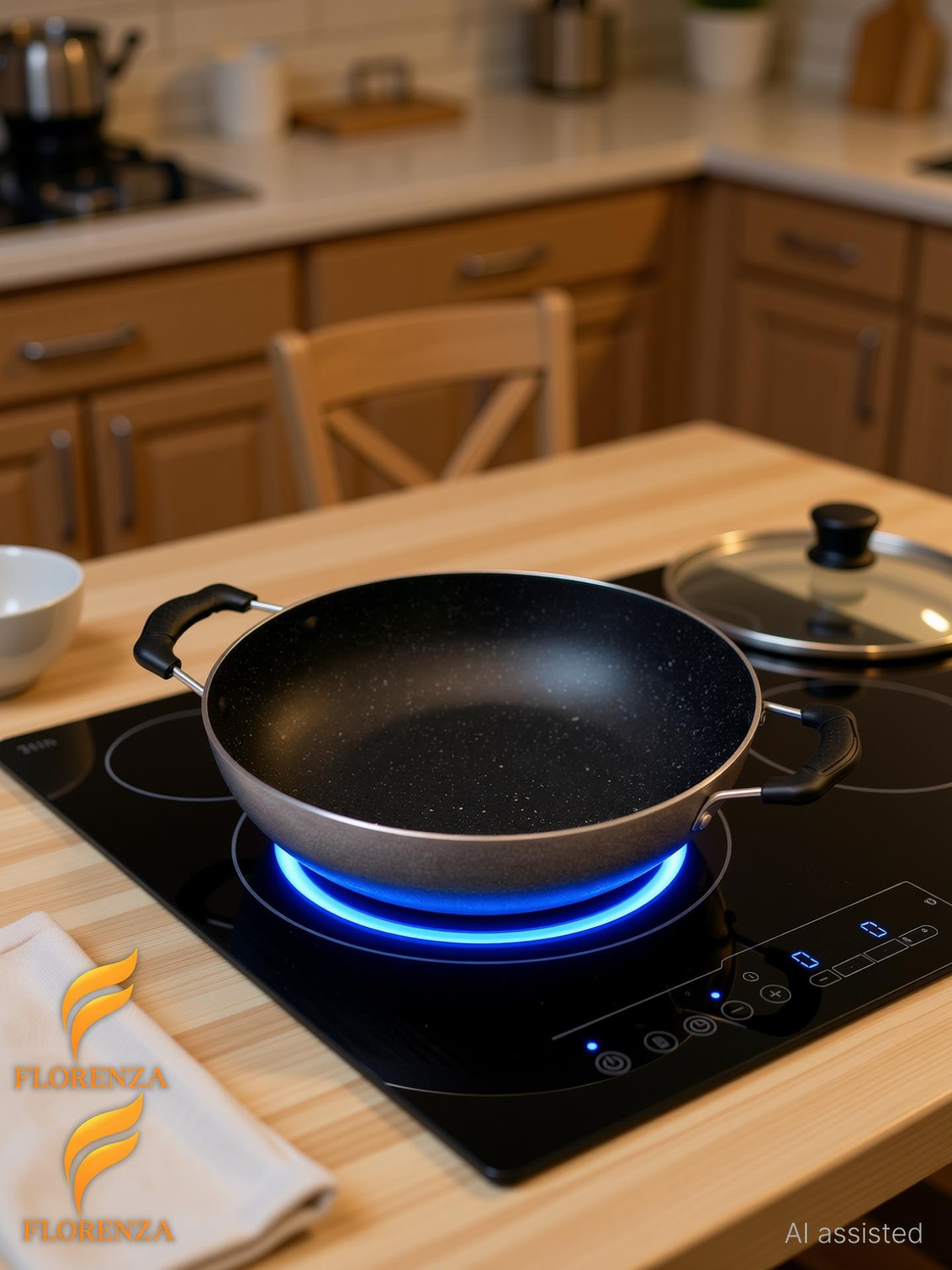 Image of CookJoy 1000 W Induction Cooktop Jog Dial (Red, 1000W Electric Coil Stove, Hotplate,)