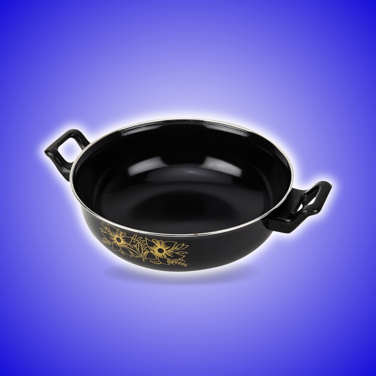 Image of SIWAAN Stylist 4L Deep Kadhai Kadhai 28 cm diameter 4 L capacity (Cast Iron, Non-stick, Induction Bottom)