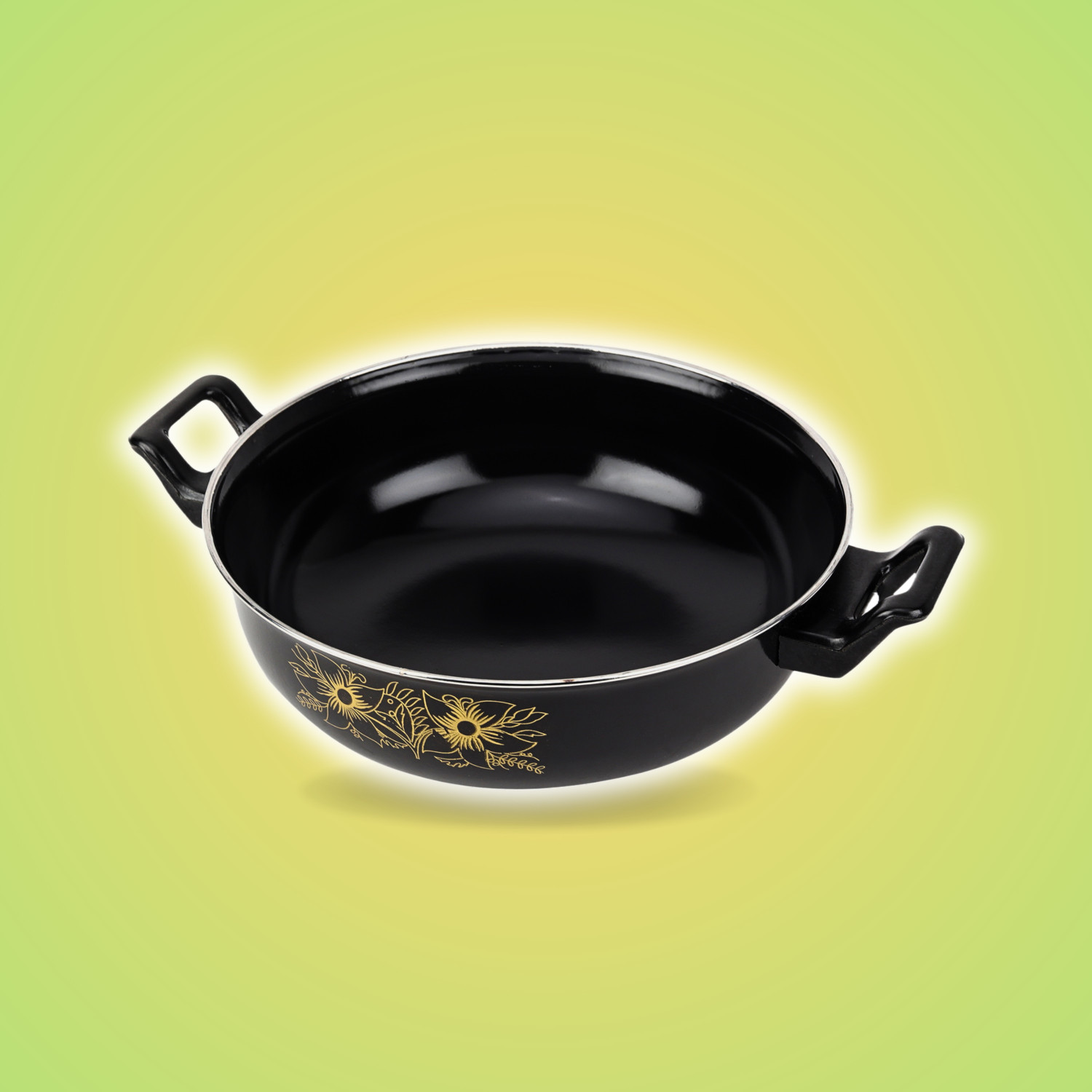 Image of SIWAAN Stylist 4L Deep Kadhai Kadhai 28 cm diameter 4 L capacity (Cast Iron, Non-stick, Induction Bottom)