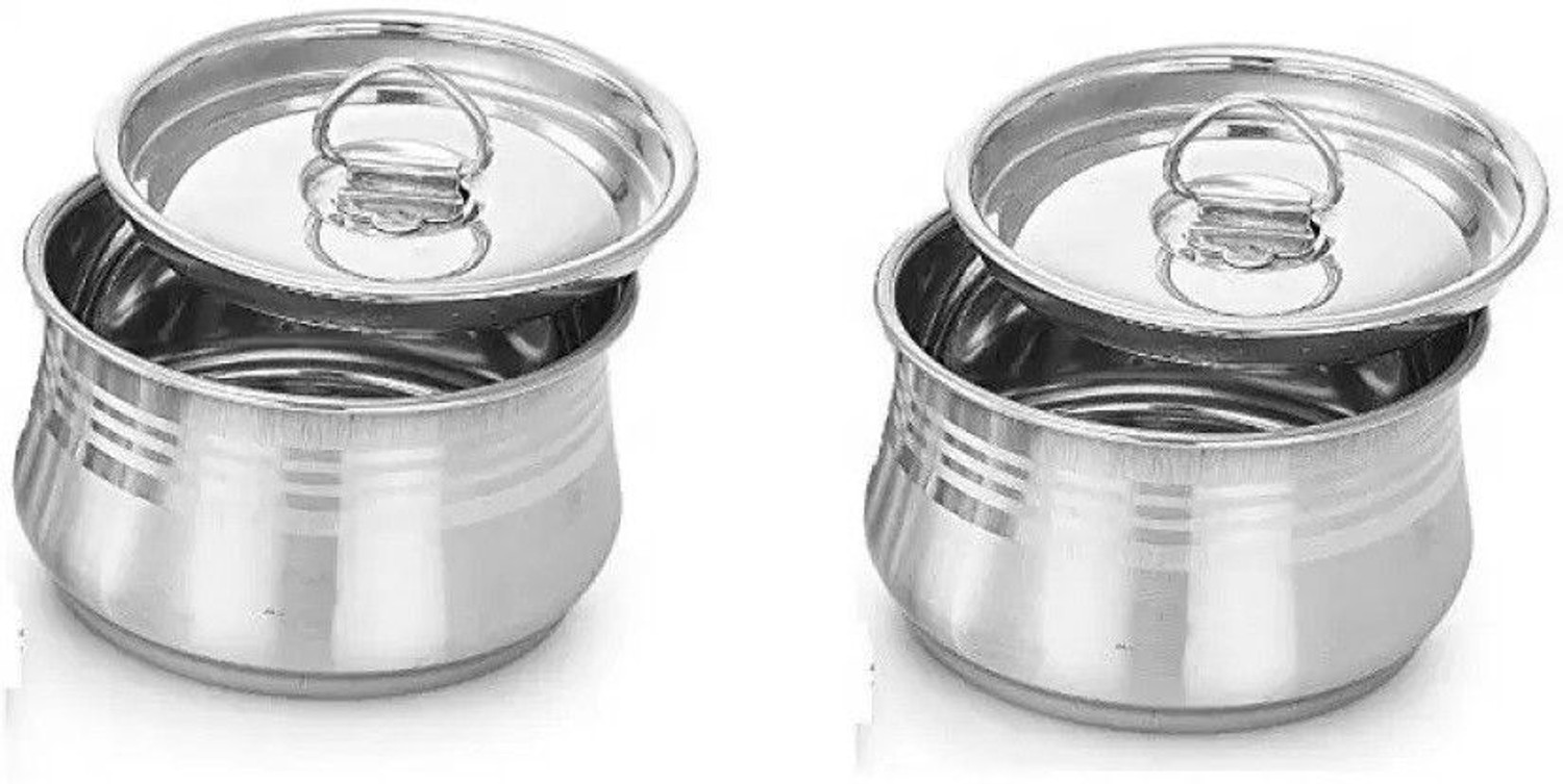Image of CARNIVAL Aluminium Handi /Biryani Pot /Pot Pan With Stainless Steel Lid Handi 4 L with Lid (Aluminium, Induction Bottom)