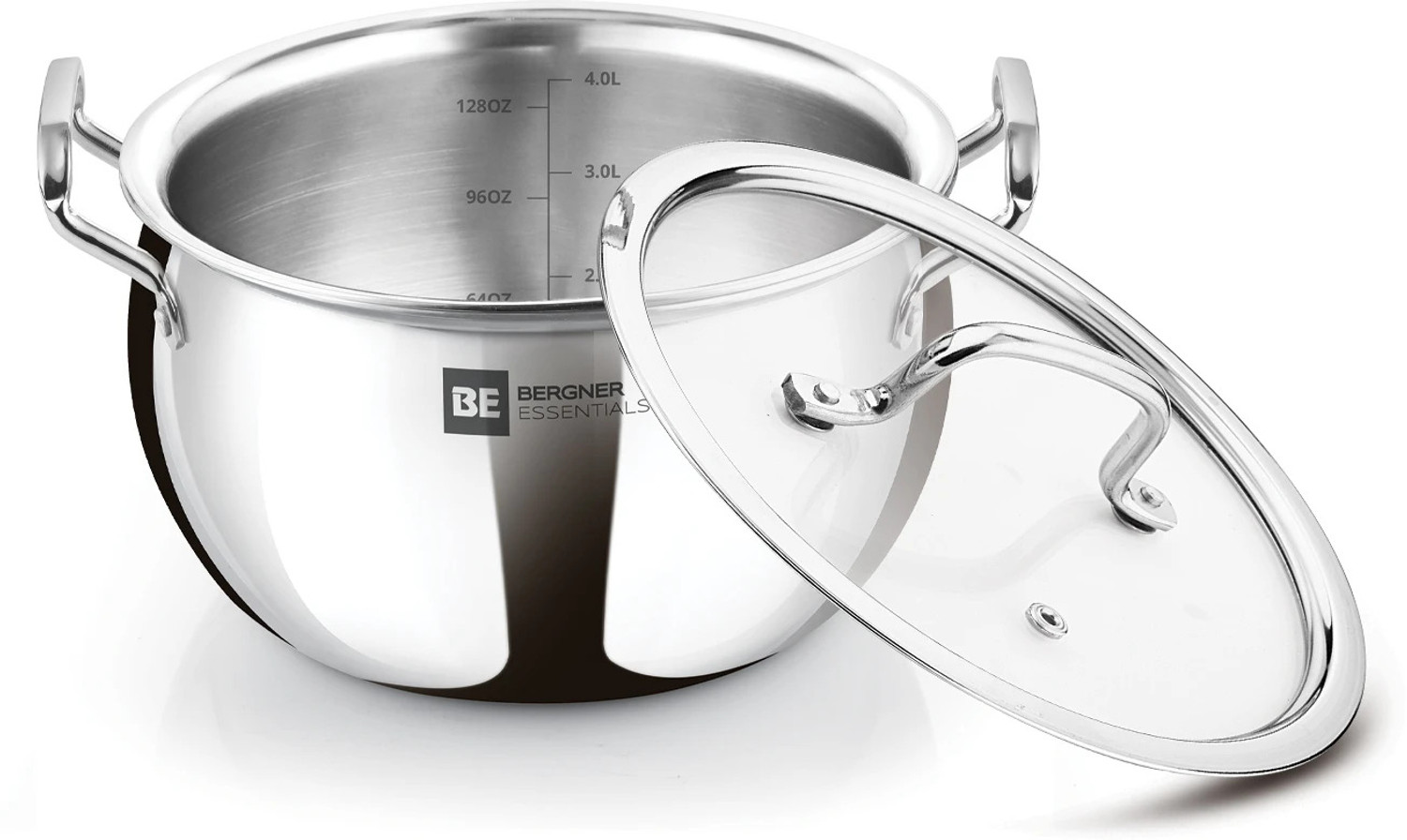Image of CARNIVAL Aluminium Handi /Biryani Pot /Pot Pan With Stainless Steel Lid Handi 4 L with Lid (Aluminium, Induction Bottom)