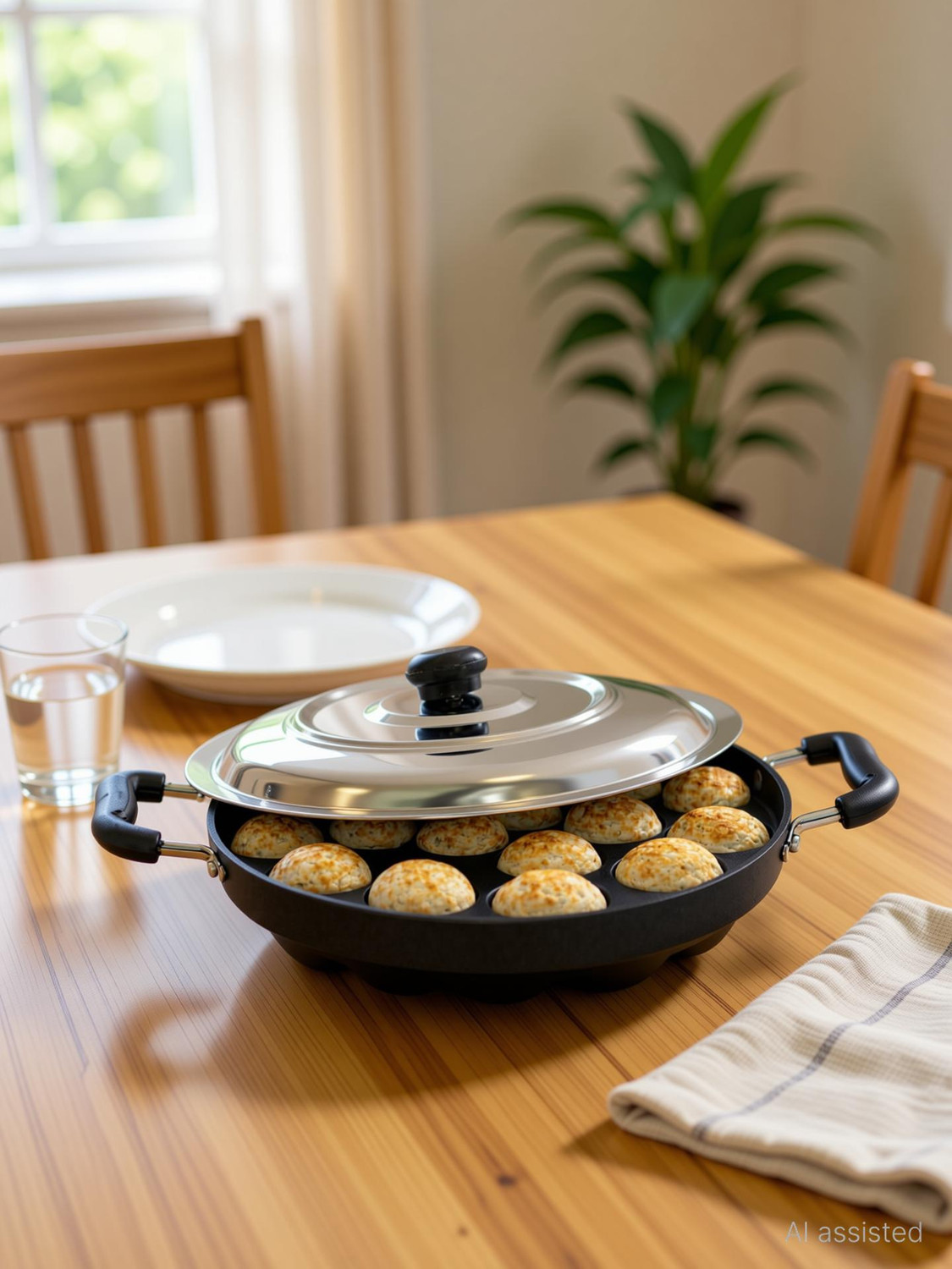 Image of SHRIKHATUSHYAM Stainless Steel Idli Stand 3 Plate | 12 Idli Maker Steamer Rack Standard Idli Maker (1 Plates , 12 Idlis )
