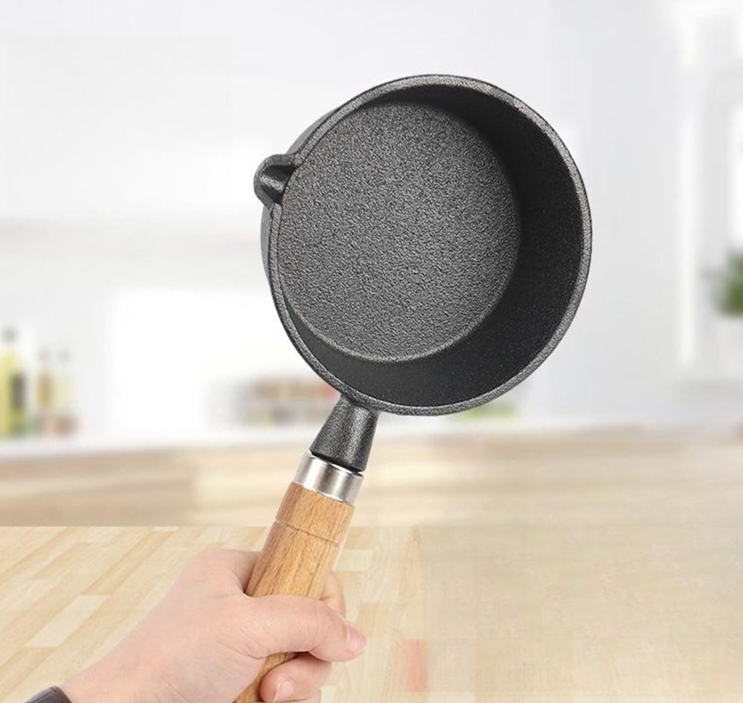 Image of VARUDI cast iron appam pan appe maker cast iron 12 cavity induction base non stick Pot 30 cm diameter 12 L capacity (Cast Iron, Non-stick, Induction Bottom)