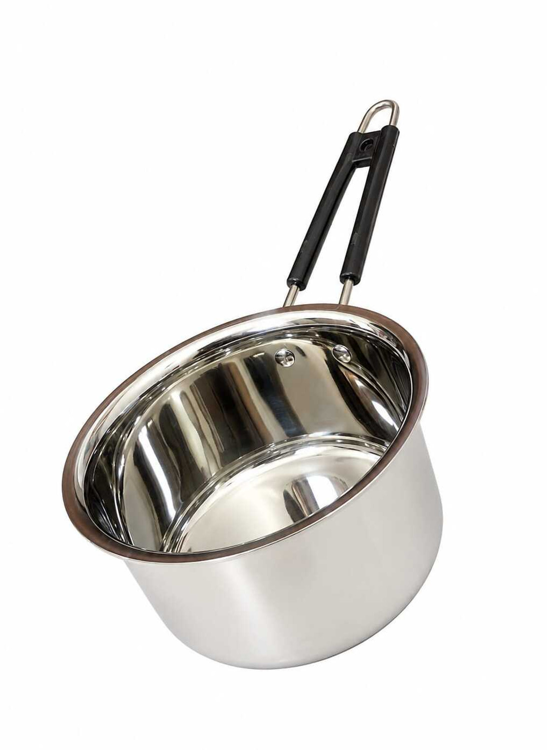 Image of CraftedCutlery Heavy Stainless Steel Tope With Lid | Bhagola | Patila | Flat Bottom Tope 2.5 L capacity 22 cm diameter (Stainless Steel, Induction Bottom)