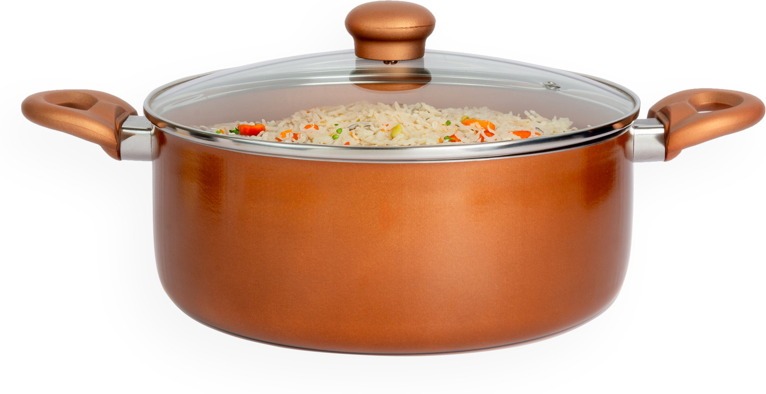 Image of TheBartanBazzar Kadhai 30 cm diameter with Lid 4.5 L capacity (Iron, Non-stick, Induction Bottom)
