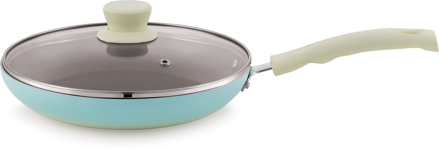Image of ANJALI DAL12 Appa Patra Diamond Series, Black Tawa 25 cm diameter with Lid (Hard Anodised, Non-stick, Induction Bottom)