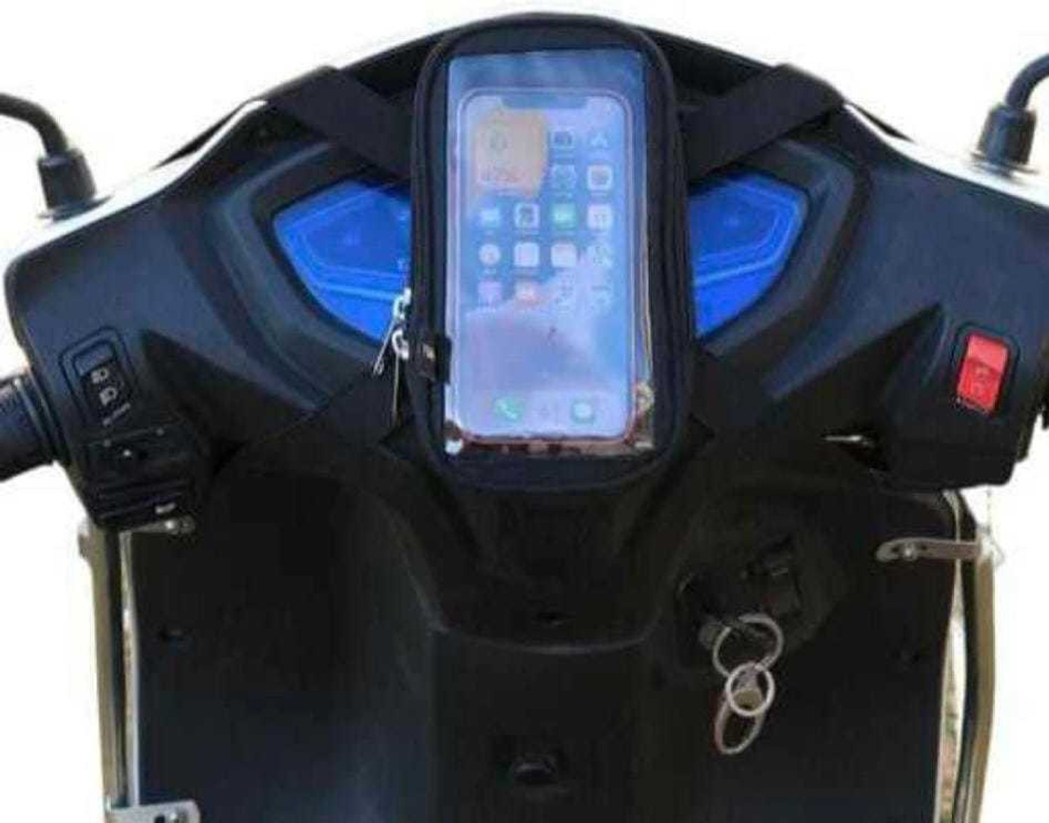 Image of JETLIFE A1 Mobile Holder Pouch Activa Scooty Moped EVs X1 Standard Bike Mobile Holder (Black)