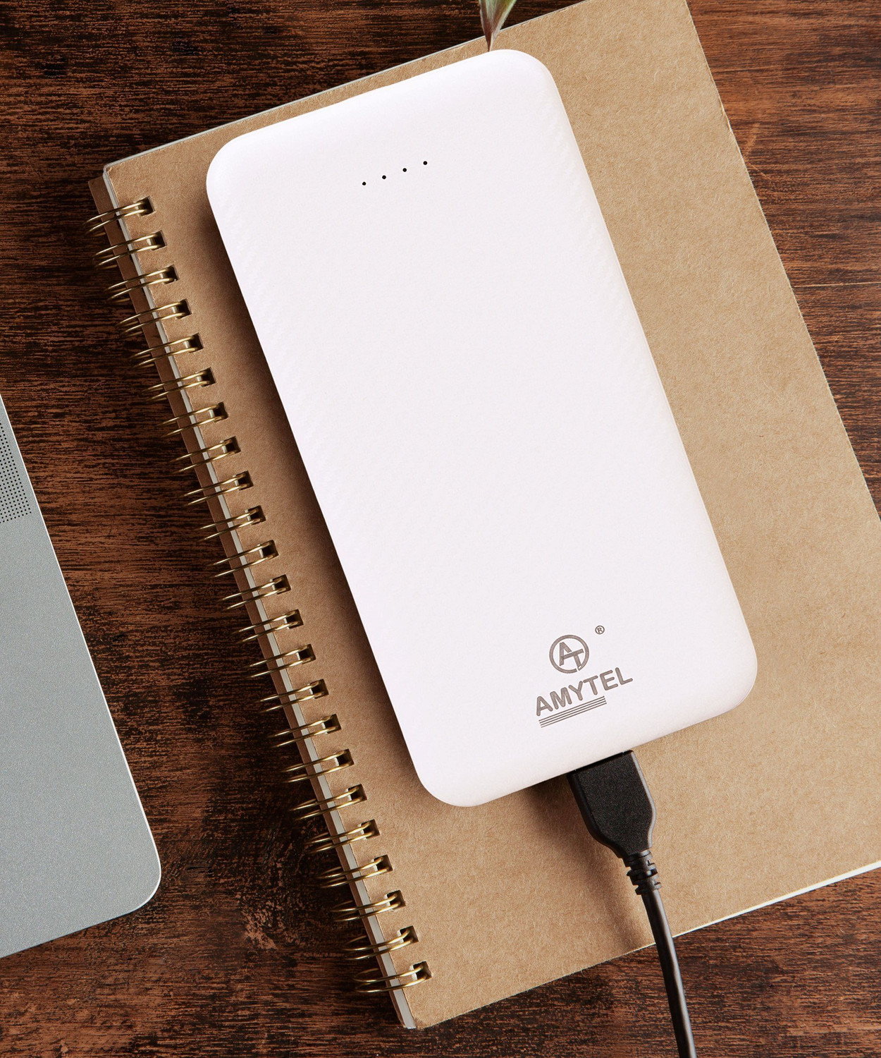 Image of AMYTEL 10000 mAh Compact Pocket Size Power Bank (Black, Lithium Polymer, Power Delivery 2.0, Quick Charge 2.0 for Mobile, Tablet, Smartband, Speaker)