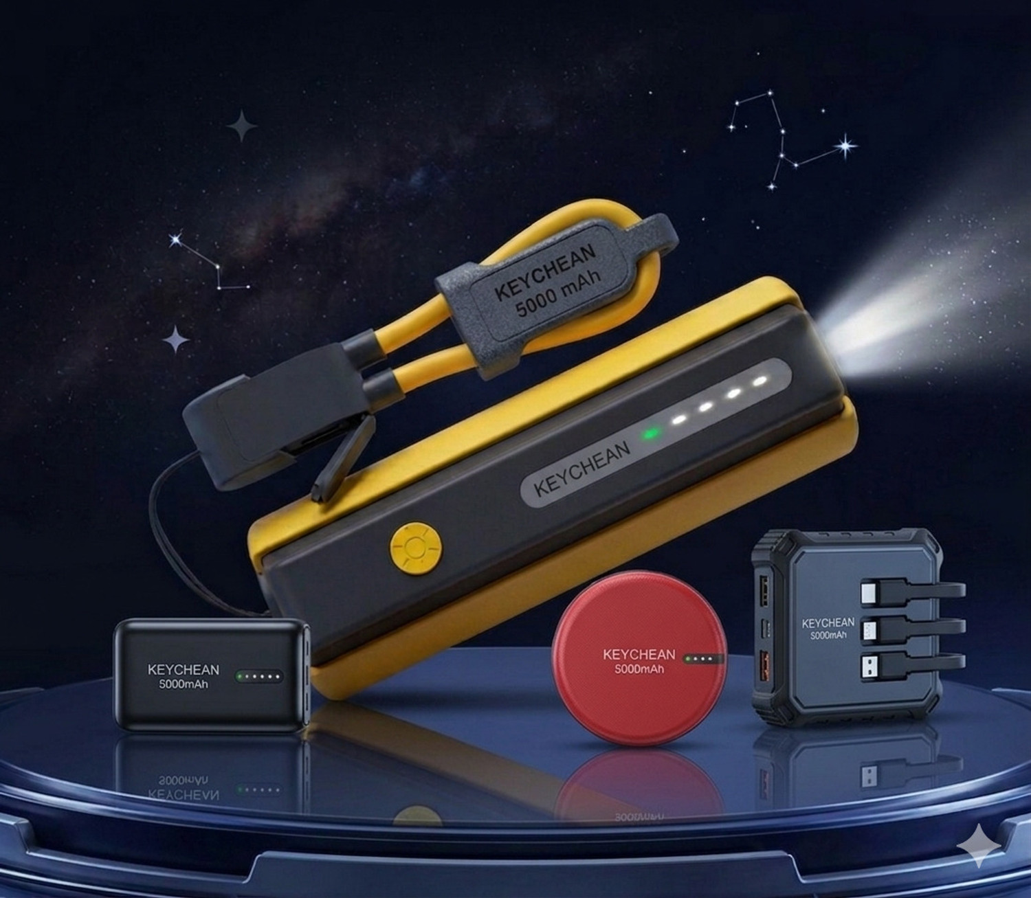 Image of AMYTEL 5060 mAh 18 W Mini Pocket Size Power Bank (Yellow, Lithium-ion, Power Delivery 2.0, Power Delivery 3.0, Quick Charge 2.0, Quick Charge 3.0 for Mobile, Smartwatch, Smartband, Speaker, Tablet)