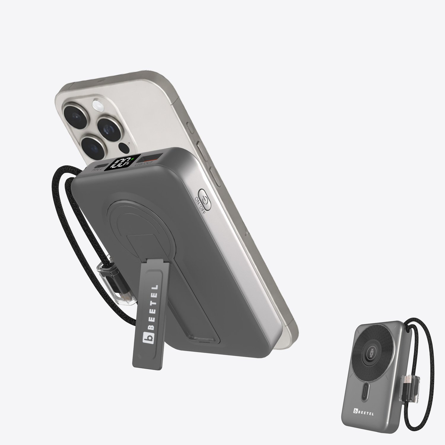 Beetel 10000 mAh 22.5 W Wired & Wireless With MagSafe Compact Pocket Size Power Bank