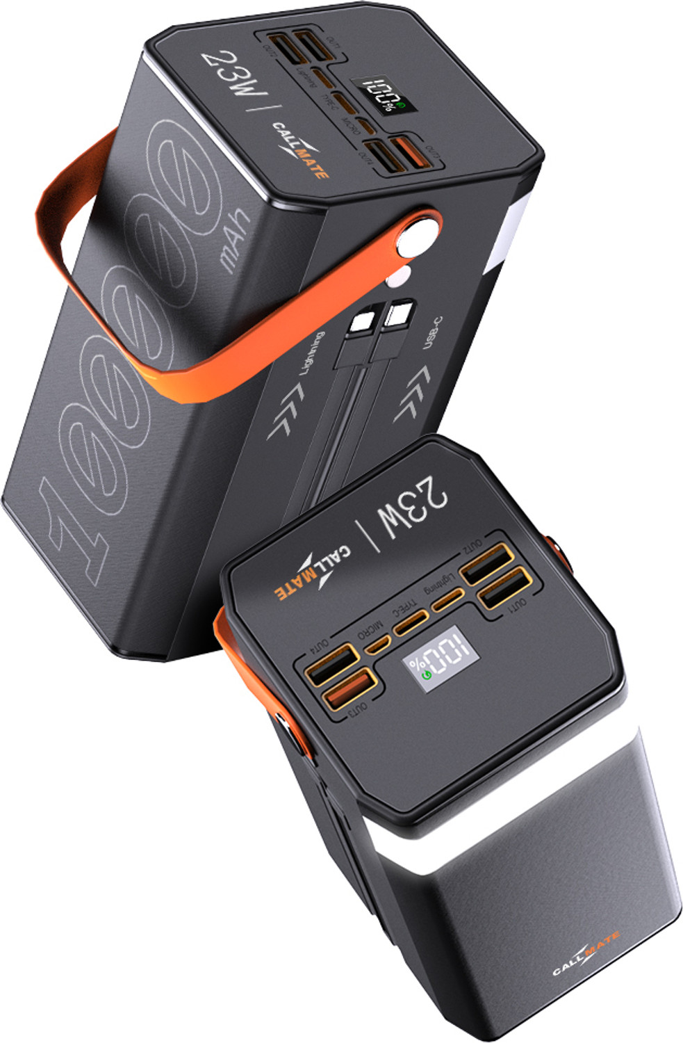 Callmate 100000 mAh 23W Power Bank Black - Image 1