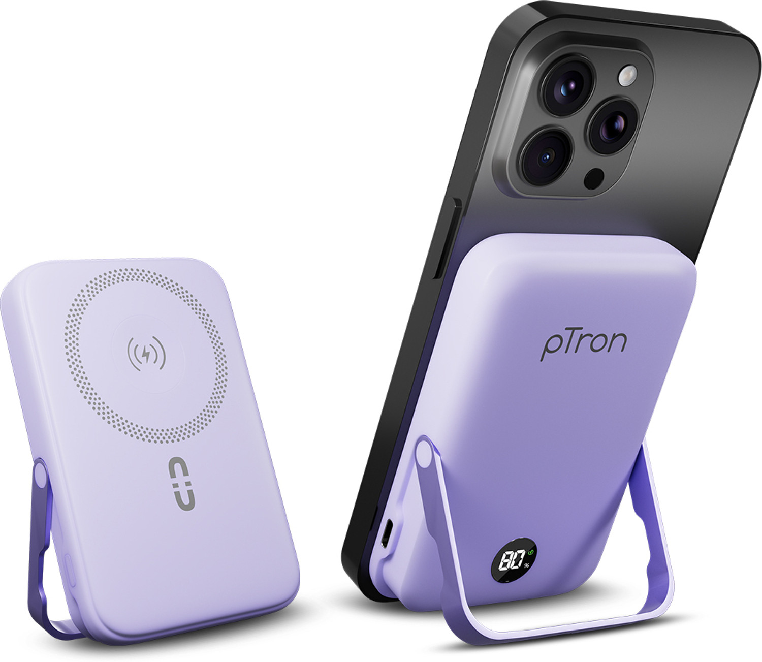 PTron 10000 mAh 22.5 W Wired & Wireless With MagSafe Compact Pocket Size Power Bank