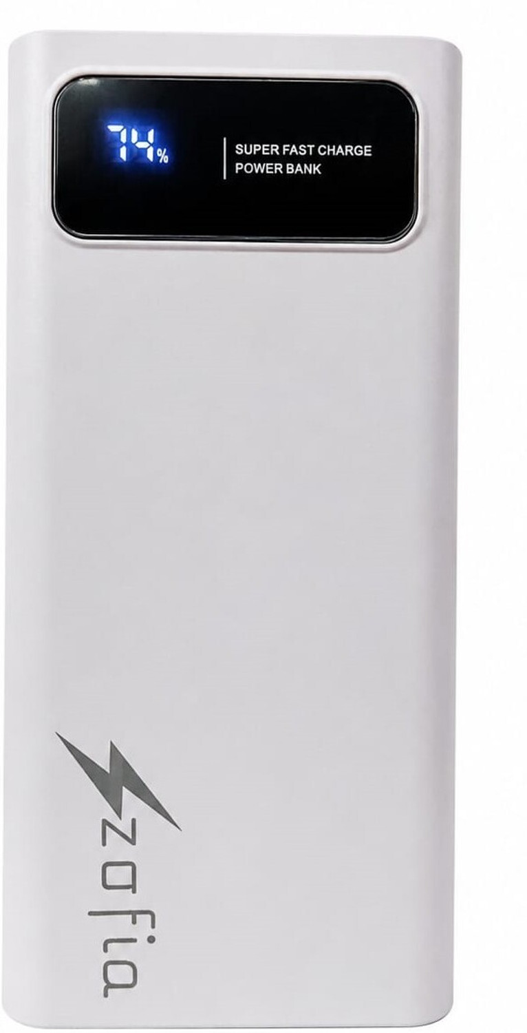 Image of zofia 30000 mAh 22.5 W Compact Pocket Size Power Bank (Black, Lithium Polymer, Quick Charge 4.0, Power Delivery 3.0, Fast Charging for Mobile, Earbuds, Smartwatch, Smartband, Speaker)