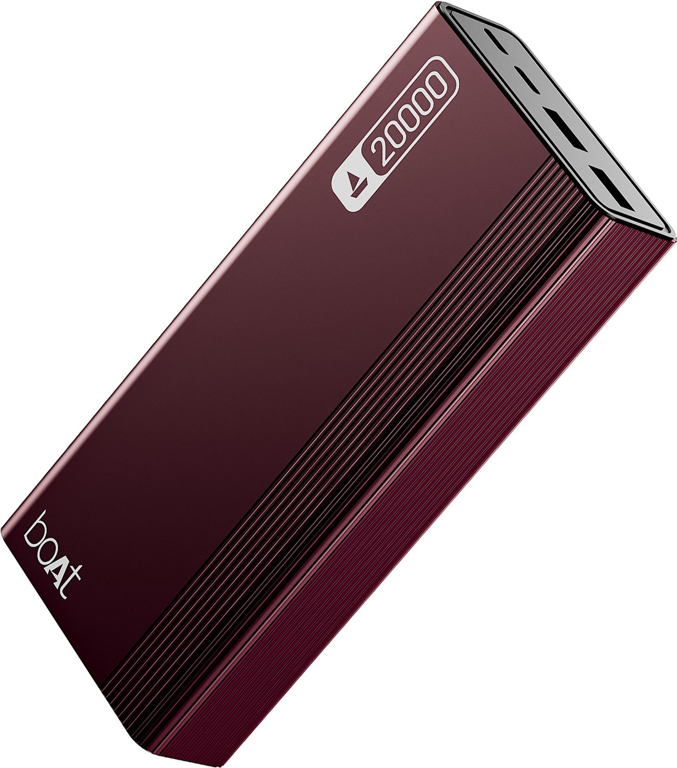 Image of boAt 20000 mAh 22.5 W Compact Power Bank (Wine Red, Lithium-ion, Fast Charging, Quick Charge 3.0 for Mobile, Tablet, Earbuds)