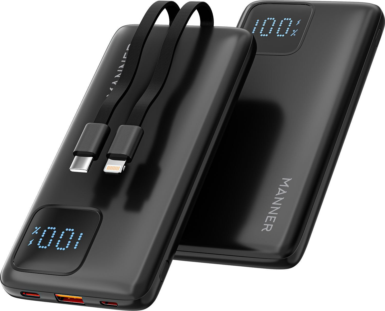 Image of ENERGEEZ 20000 mAh 22.5 W Compact Pocket Size Power Bank (Black, Lithium Polymer, Quick Charge 3.0, Fast Charging, Quick Charge 2.0 for Mobile, Tablet, Smartwatch)