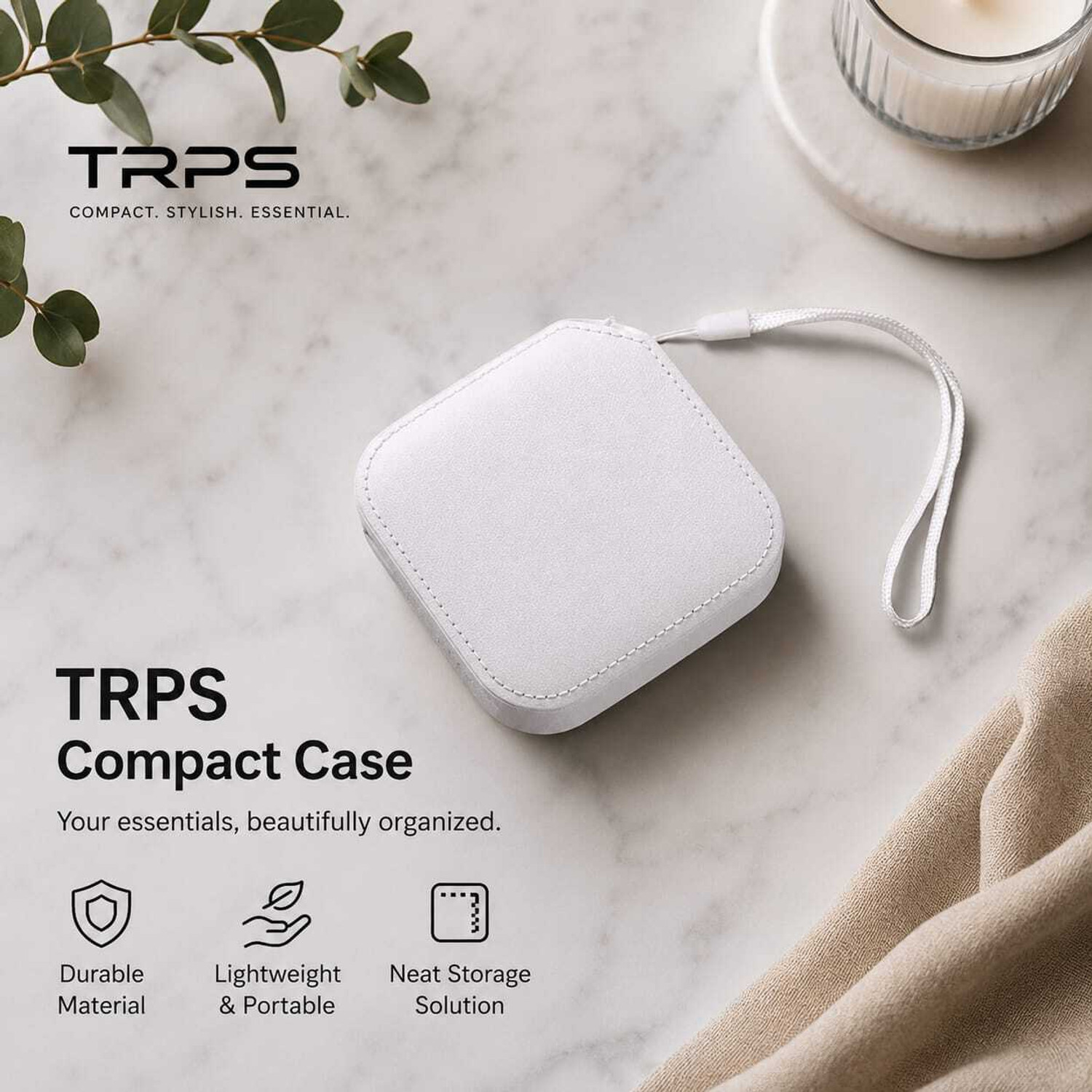 Image of TRPS 10000 mAh 22 W Mini Pocket Size Power Bank (White, Lithium-ion, Fast Charging for Mobile)