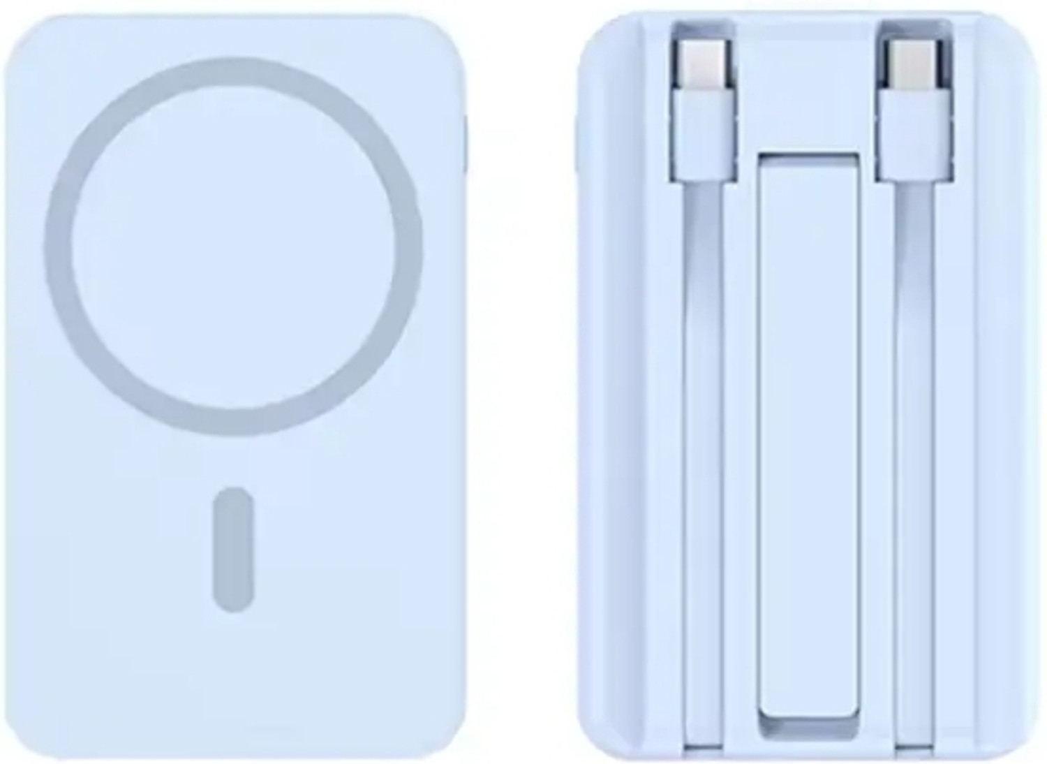 GIFNI 12000 mAh 22.5W Wireless Blue Power Bank - Image 1