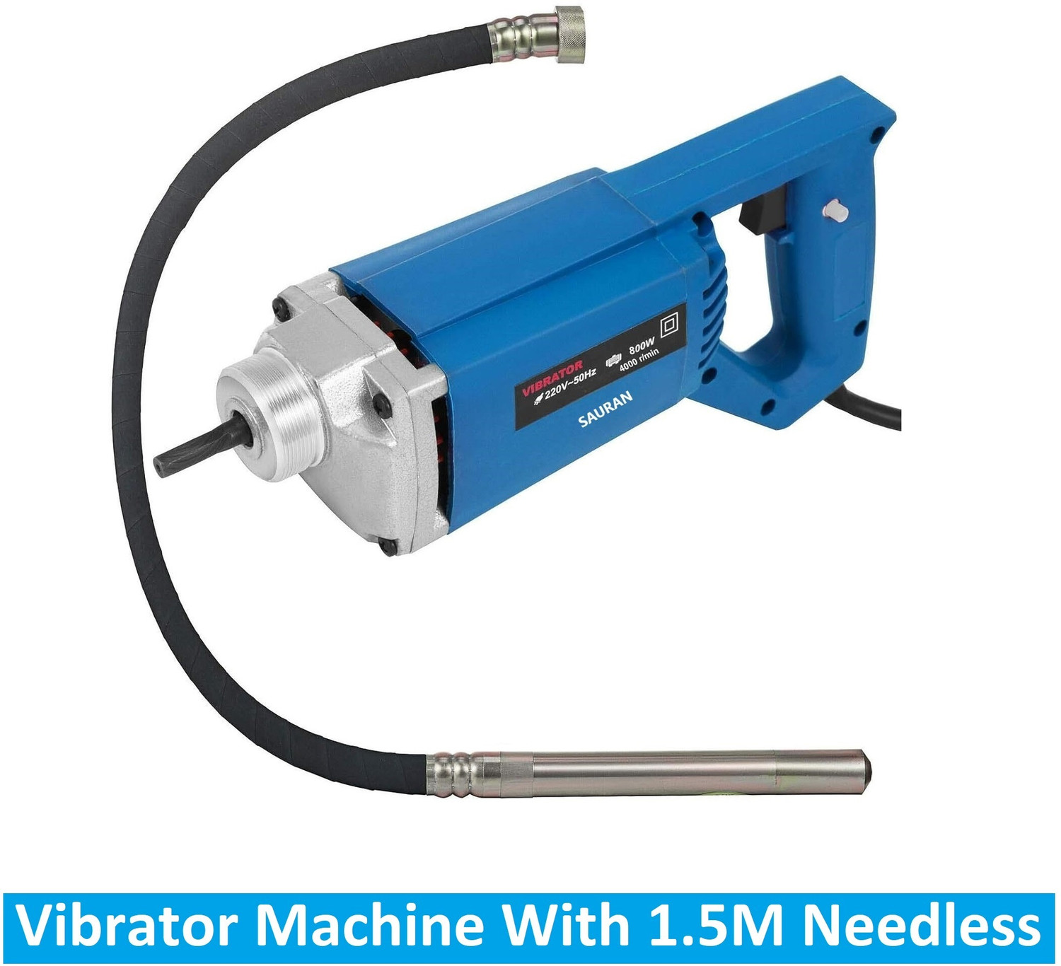 Sauran Heavy Duty Concrete Needle Vibrator Machine With 1.5 Meter Rod (VNM27) Pistol Grip Drill