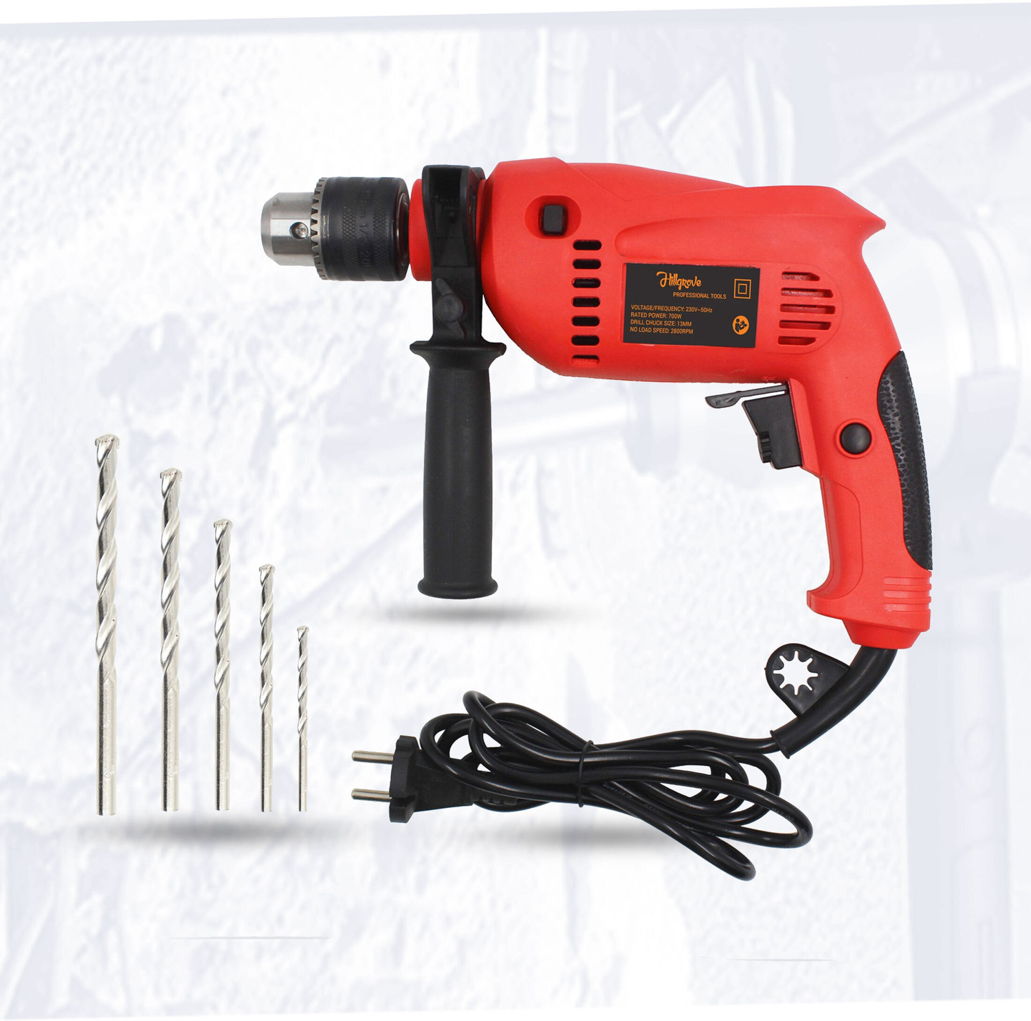 Image of BLACK+DECKER HD555KMPR-B1 HD555KMPR-B1 Pistol Grip Drill (13 mm Chuck Size)