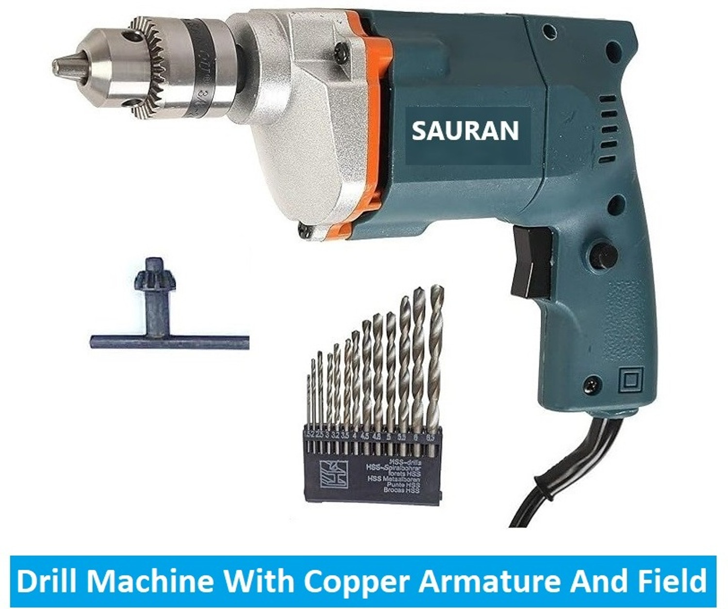 Sauran 10mm Professional & Home Pistol Grip Drill Machine with wood/iron bit (PWD110) Pistol Grip Drill